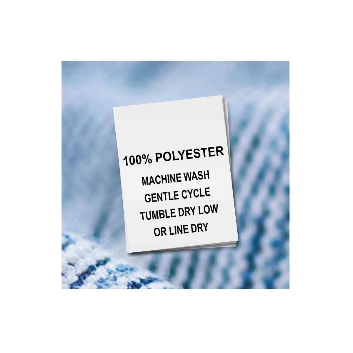 100% Polyester Fabric Care Labels - Clothing Care Tags (Pack of 100) | Perfect for DIY Garments, Handmade Crafts & Custom Apparel Labeling
