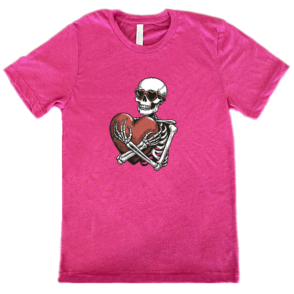 Unisex Skeleton Hug Shirt - Funny Bone Print T-Shirt for Men & Women - Perfect for Halloween Costumes, Cosplay, and Casual Wear