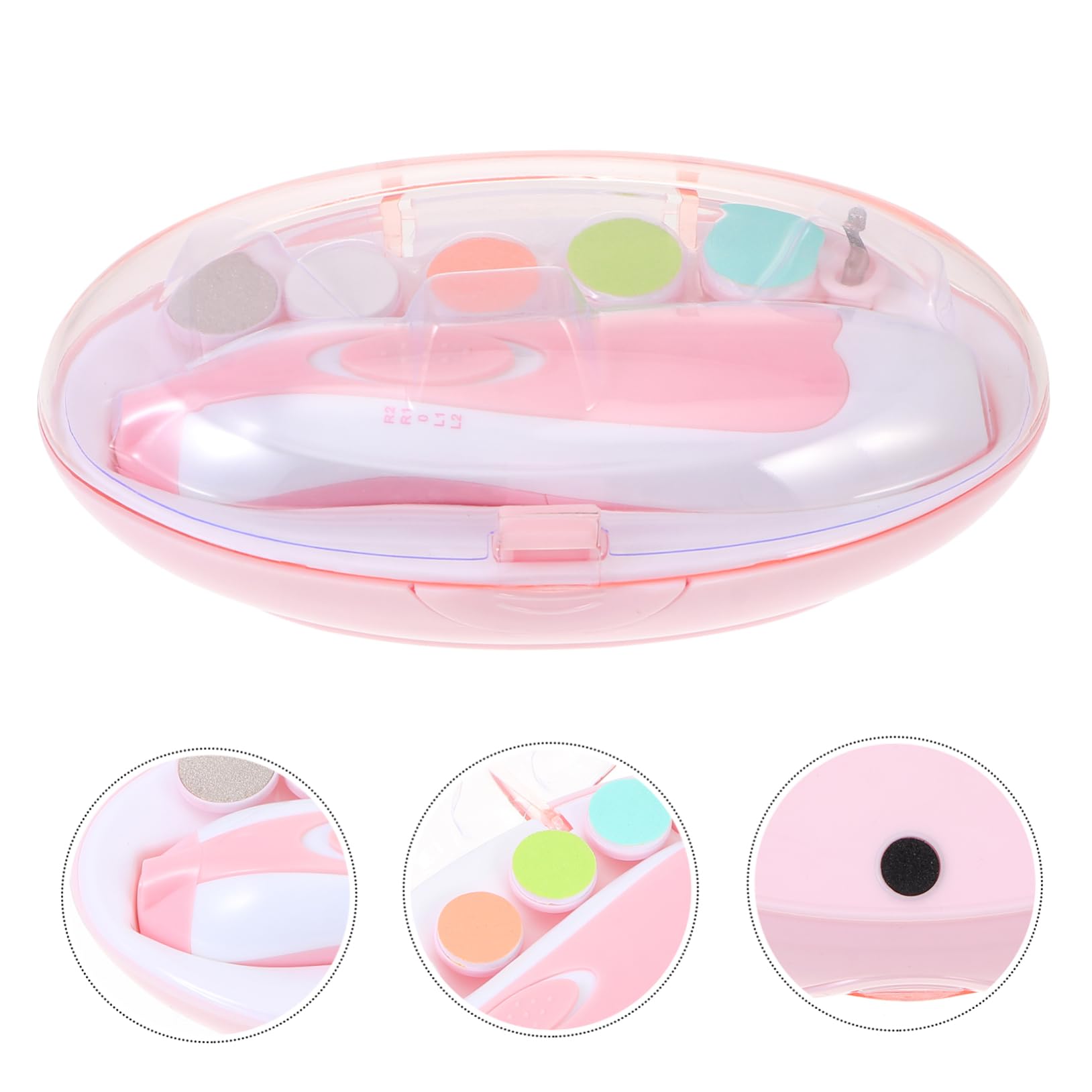 8-Piece Electric Baby Nail Trimmer Set - Safe Kids Nail File & Manicure Tool for Newborns & Toddlers - Gentle Electric Nail Cutter for Infant Care & Home Grooming