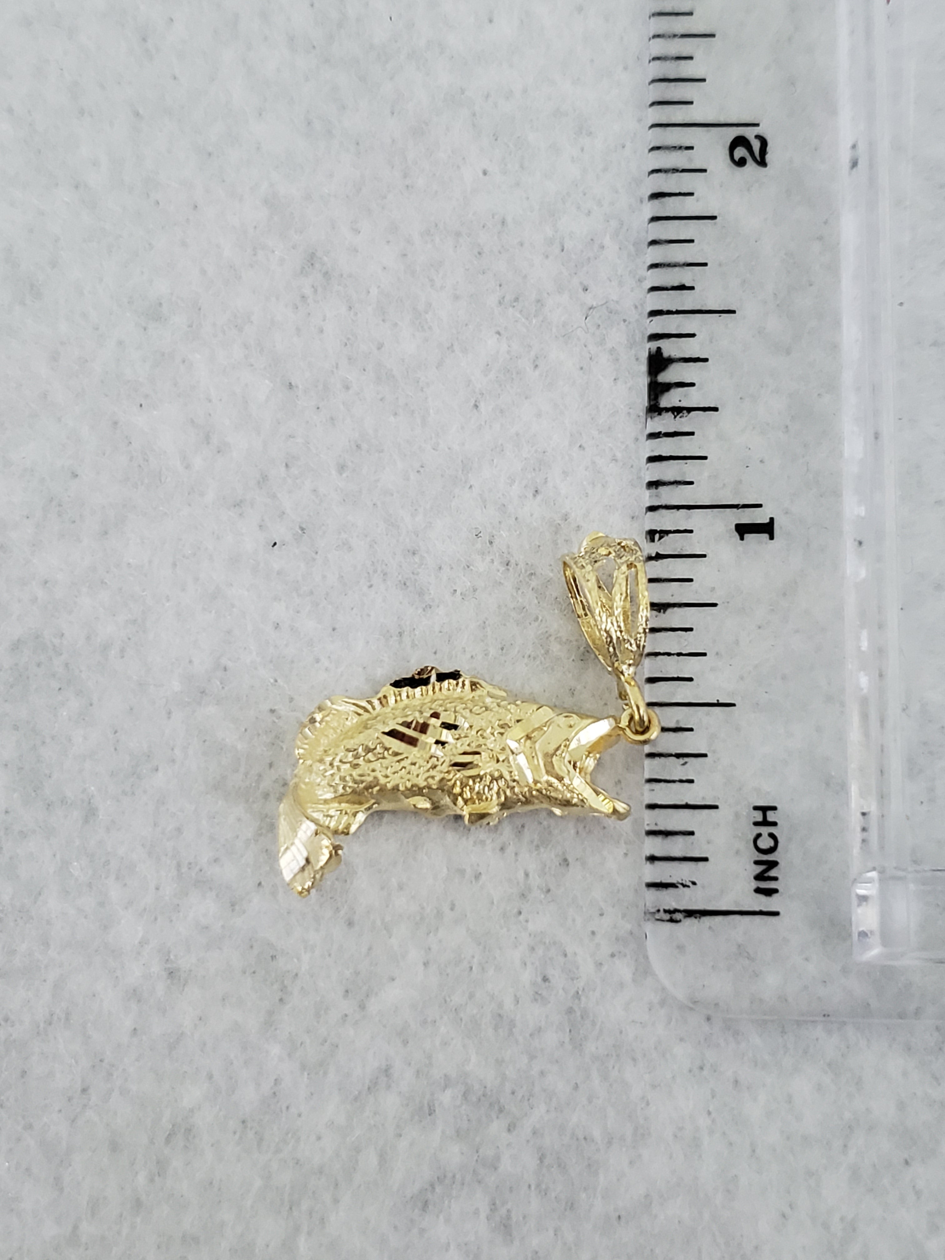 Diamond Cut Seabass Charm Pendant - Elegant Jewelry for Women, Perfect Gift for Birthday, Anniversary & Special Occasions