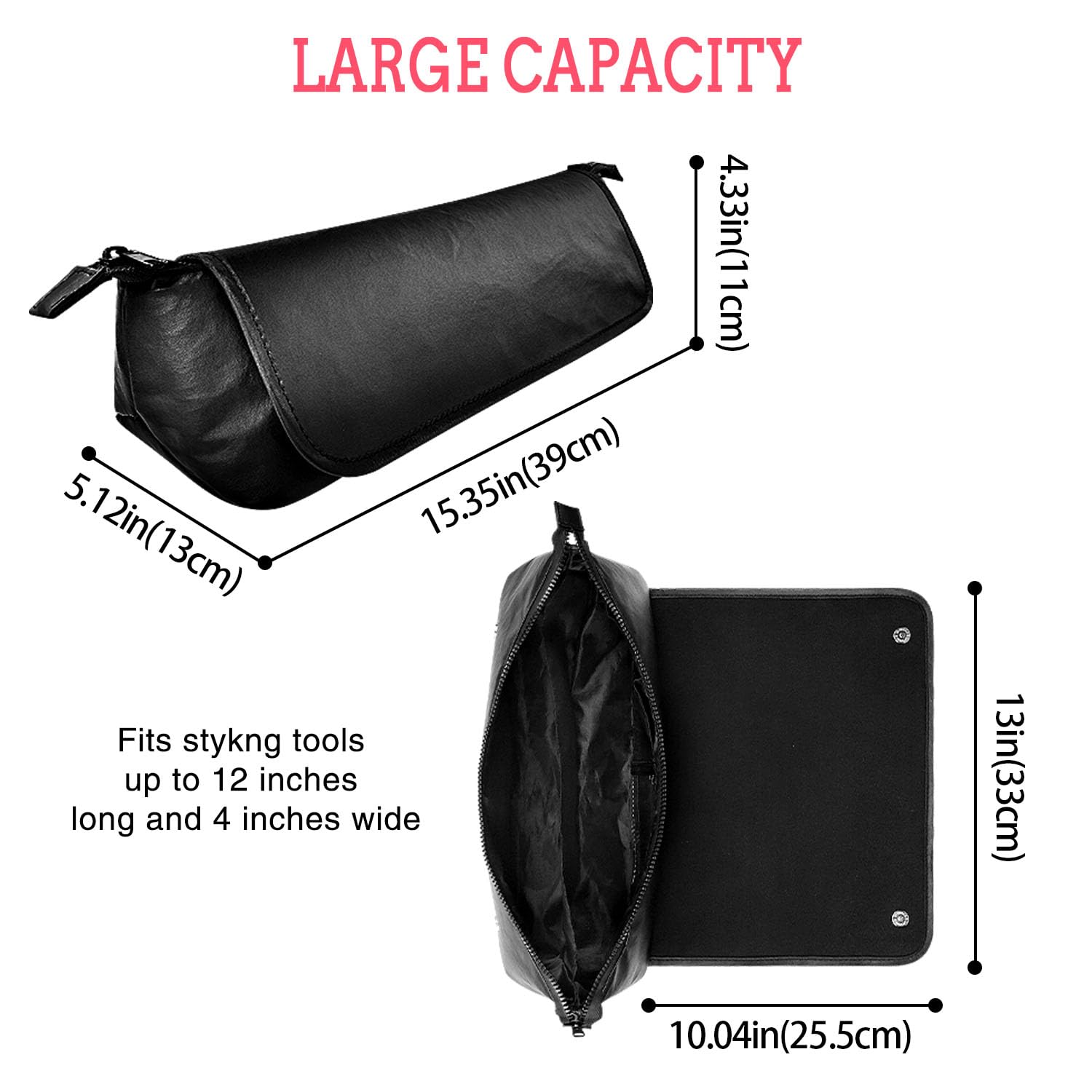 Heat Resistant Travel Bag for Hair Tools - Double Layer Carrying Case for Straightener, Curling Iron & Hair Dryer | Perfect for Vacation, Business Trips & Salon Professionals