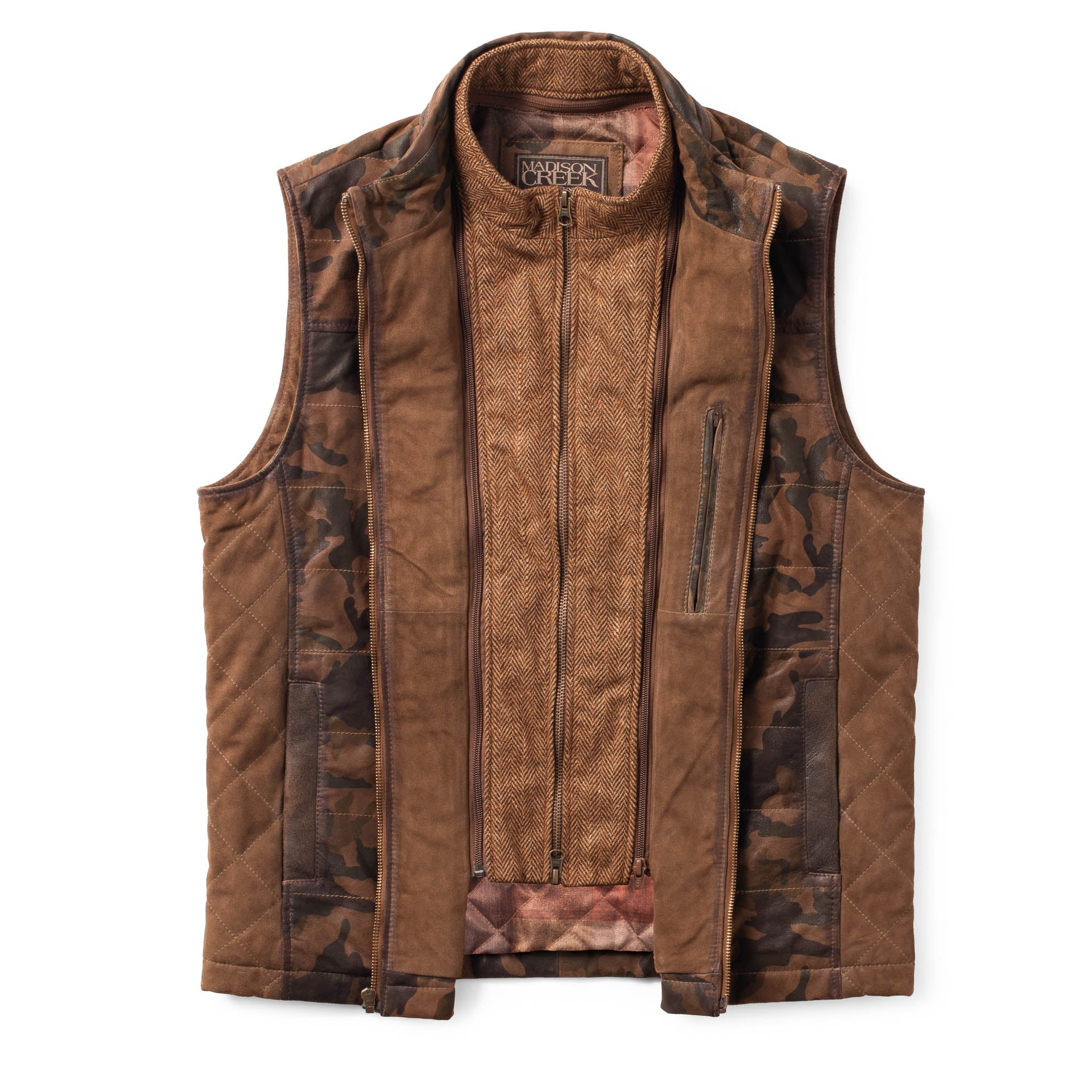 Madison Creek Ranger Genuine Leather Vest for Men - Stylish & Durable Biker Jacket for Motorcycle Riding, Outdoor Adventures & Casual Wear