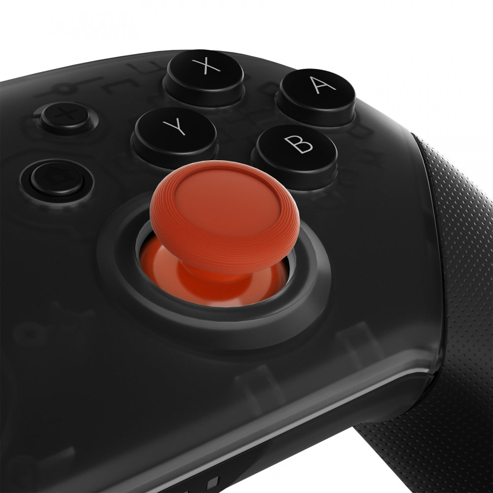 eXtremeRate Orange Replacement 3D Joystick Thumbsticks for Nintendo Switch Pro Controller - Includes Phillips Screwdriver | Enhanced Grip & Precision for Gaming | Perfect for Competitive Play & Long Gaming Sessions (Model KRM515)