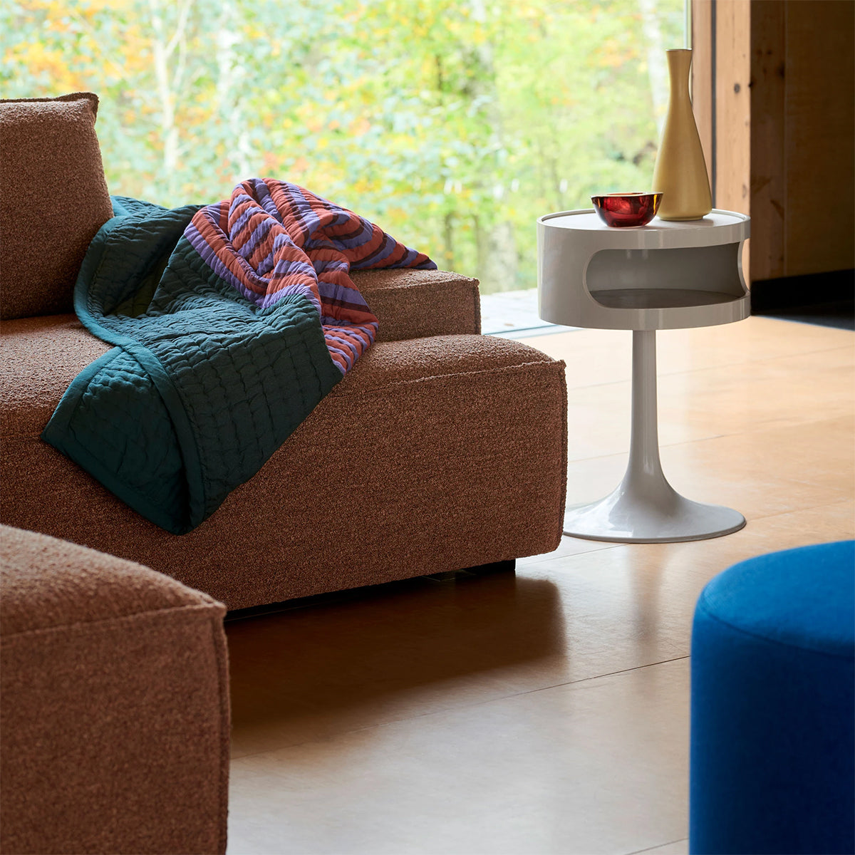 Stylish Daphne Boucle 1-Seater Right Arm Modular Sofa - Modern Living Room Furniture for Small Spaces & Apartments | Perfect for Cozy Reading Nooks & Studio Decor