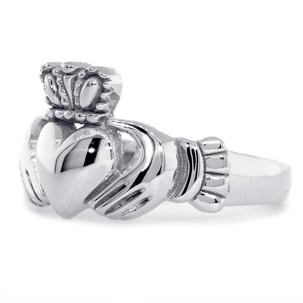 Men's & Women's Claddagh Wedding Rings - Irish Celtic Love, Loyalty & Friendship Rings - Perfect for Engagement, Anniversary & Couple Jewelry Gifts