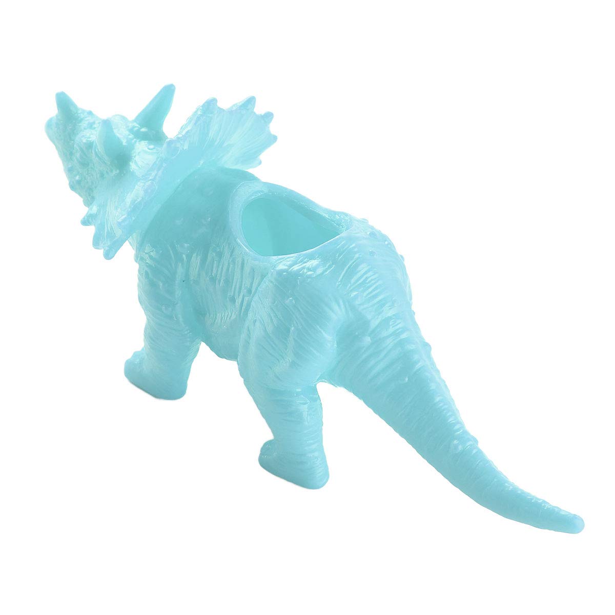 Dinosaur & Rabbit Shaped Succulent Planter - Creative Cactus Bonsai Flower Pot for Home, Office & Desktop Decoration (Light Blue Triceratops) | Perfect for Indoor Plants, Small Succulents & Home Gardening Gifts