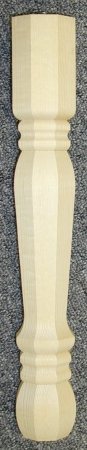 6 Inch Traditional Pine Wood Table Legs 2406 - Perfect for DIY Furniture, Farmhouse Tables, and Rustic Home Decor Projects