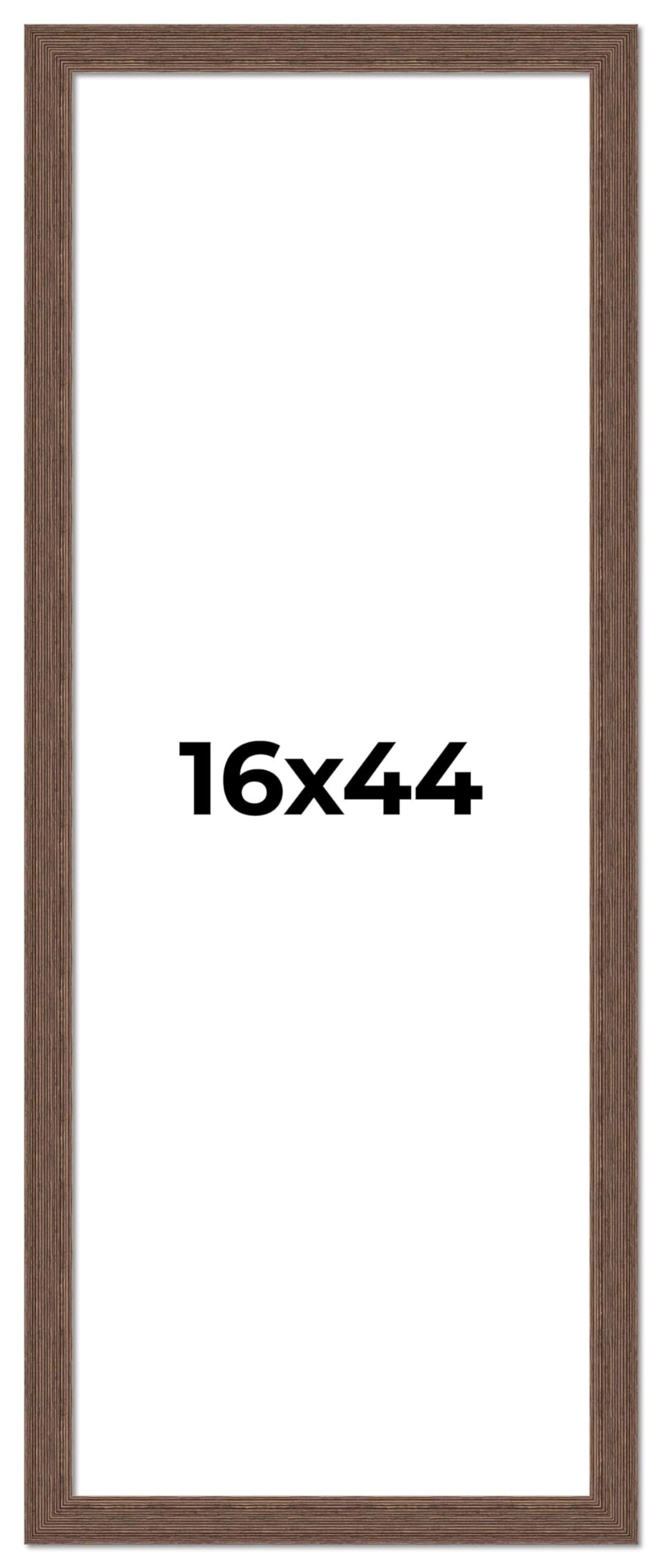 16x44 Brown Distressed Barnwood Picture Frame - Rustic Farmhouse Photo Frame with UV Acrylic Shatter Guard & Acid-Free Backing | Perfect for Wall Decor, Living Room, Bedroom, Office & Wedding Photos