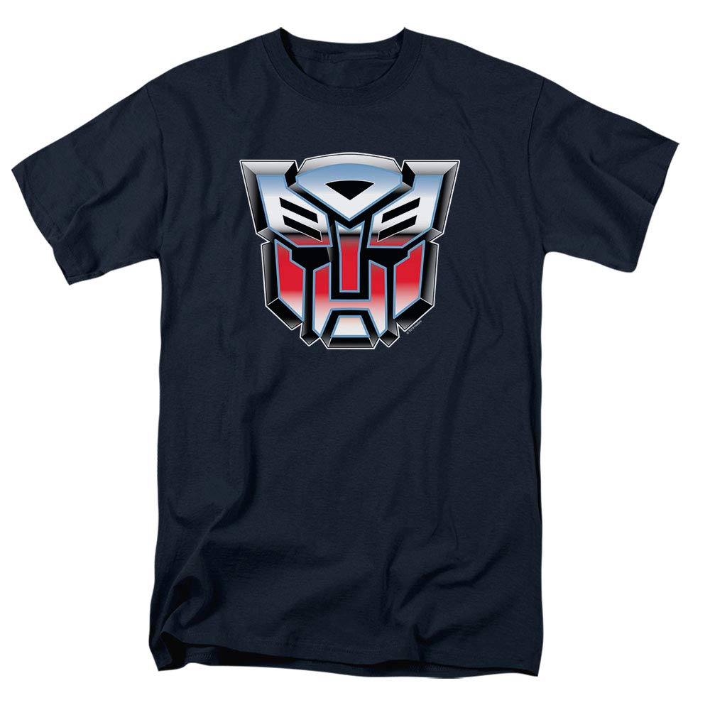 Popfunk Classic Transformers Autobot Airbrush Logo T-Shirt & Stickers - Official Licensed Graphic Tee with Matching Decals - Perfect for Cosplay, Comic Con & Transformers Fans