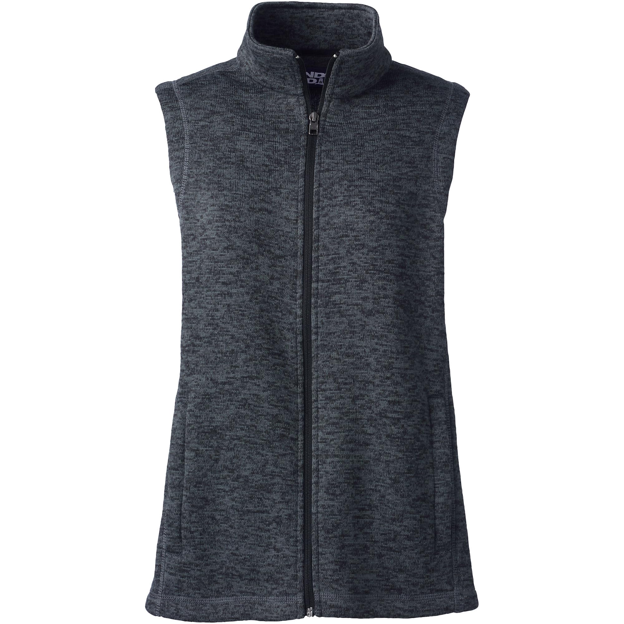 Lands' End Women's Fleece Vest - Soft & Warm Sweater Vest for Women | Perfect for Outdoor Activities, Layering & Casual Wear