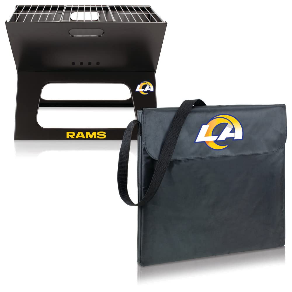 Portable NFL X-Grill Charcoal BBQ for Camping, Tailgating & Outdoor Cooking - Compact Grill for Picnics, Backyard Parties & Game Day Events