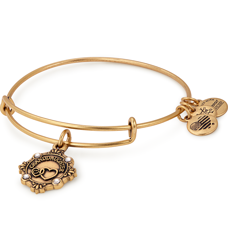Granddaughter Charm Bangle - Sterling Silver Engraved Bracelet for Granddaughters | Perfect Gift for Birthdays, Christmas & Special Occasions | Jewelry for Kids & Teens