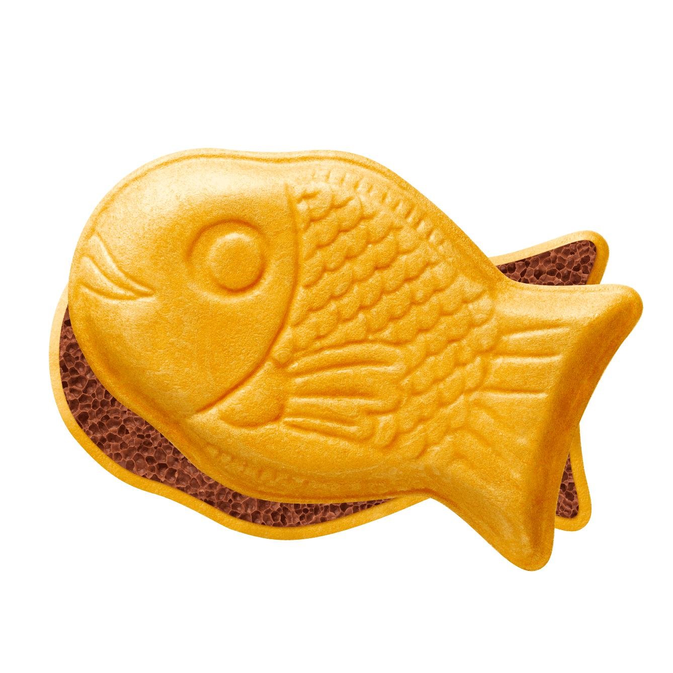 Delicious Meito Pukupuku Tai Taiyaki Chocolate Filled Fish Shaped Monaka Wafer Snacks (Pack of 10) - Perfect for Parties, Gifts & Japanese Dessert Lovers