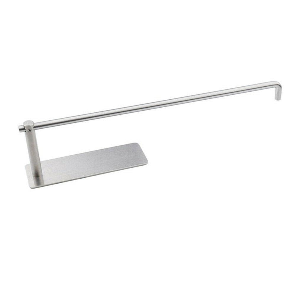 Premium Stainless Steel Paper Towel Holder - Wall Mount & Countertop Stand for Kitchen, Bathroom, Office | Durable Silver Towel Roll Dispenser with Strong Adhesive Backing | Perfect for Home, Restaurant & Commercial Use