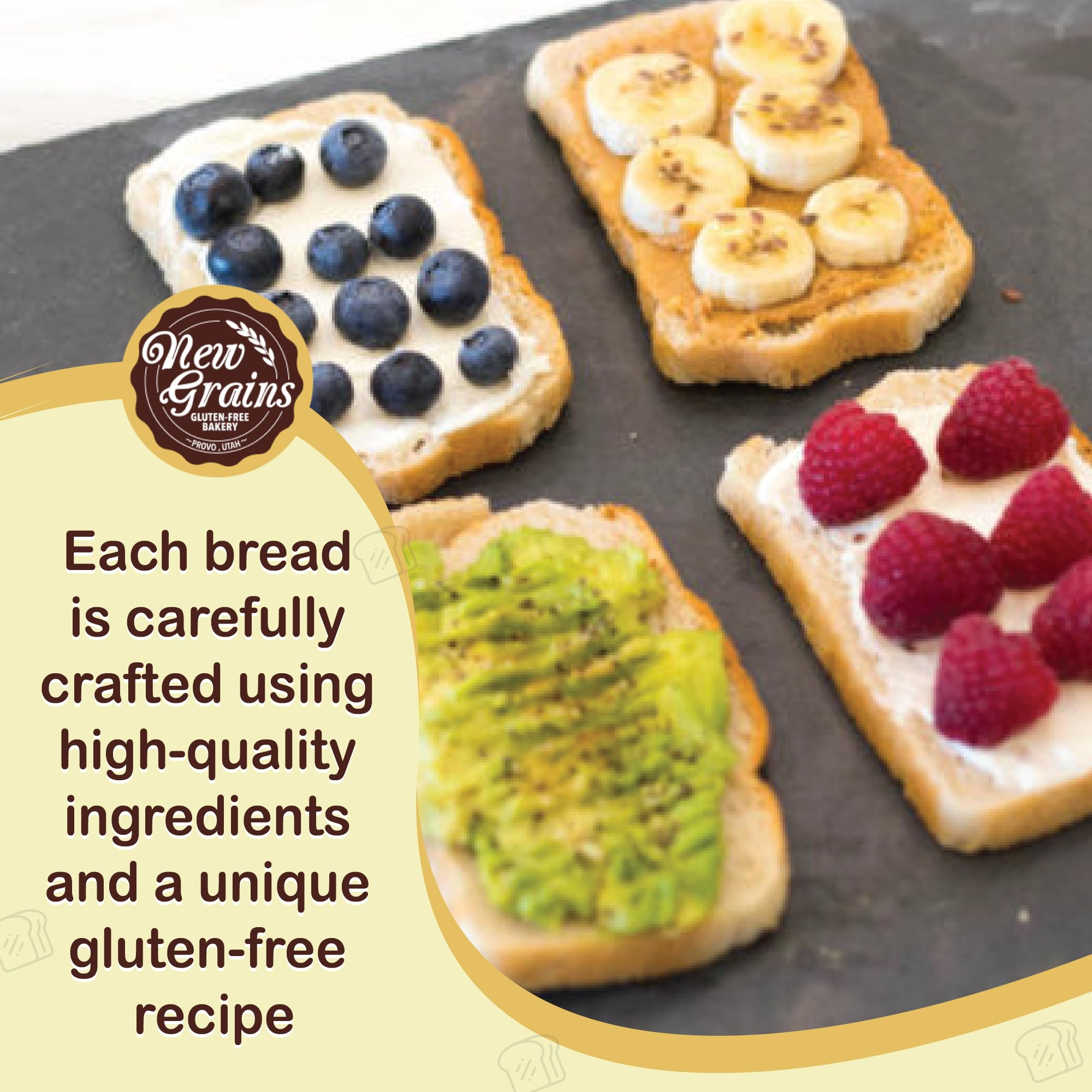 Gluten Free Multigrain Sandwich Bread - 32 oz Loaves (2 Pack) | Non-GMO, All Natural Ingredients | Healthy & Delicious for Sandwiches, Toast & Breakfast