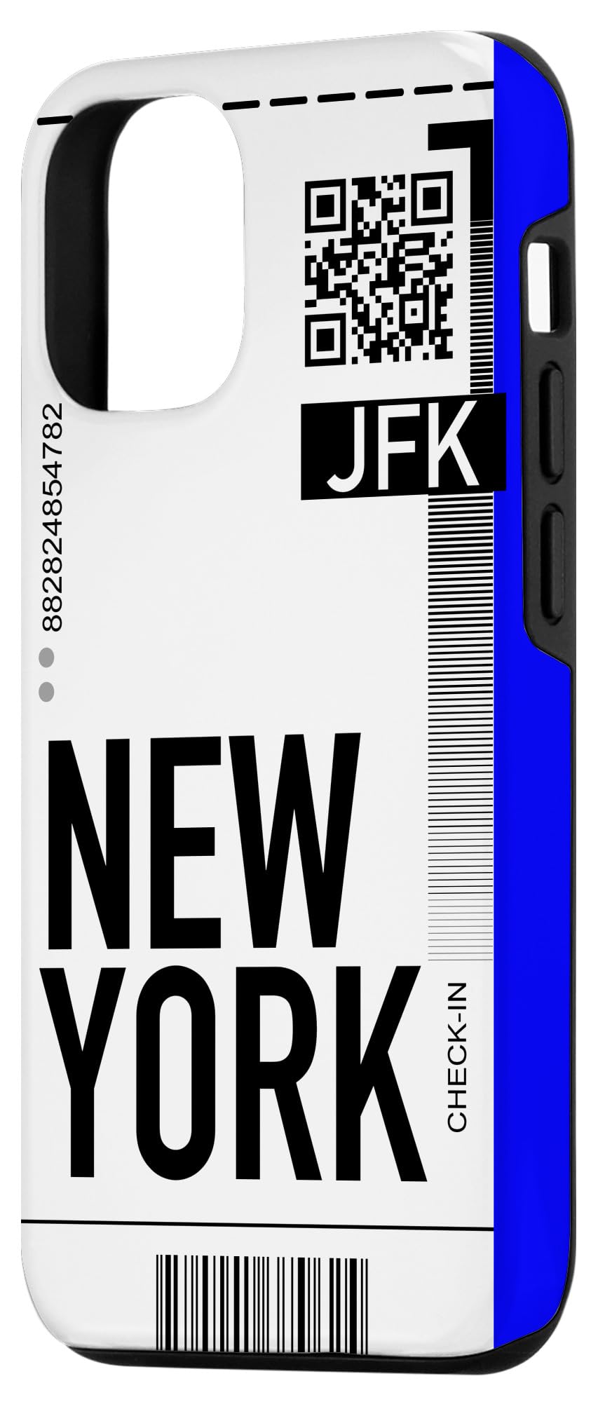 iPhone 12/12 Pro New York Air Ticket Phone Case - Stylish Boarding Pass Design for Travel Enthusiasts, Perfect for City Adventures and Plane Trips