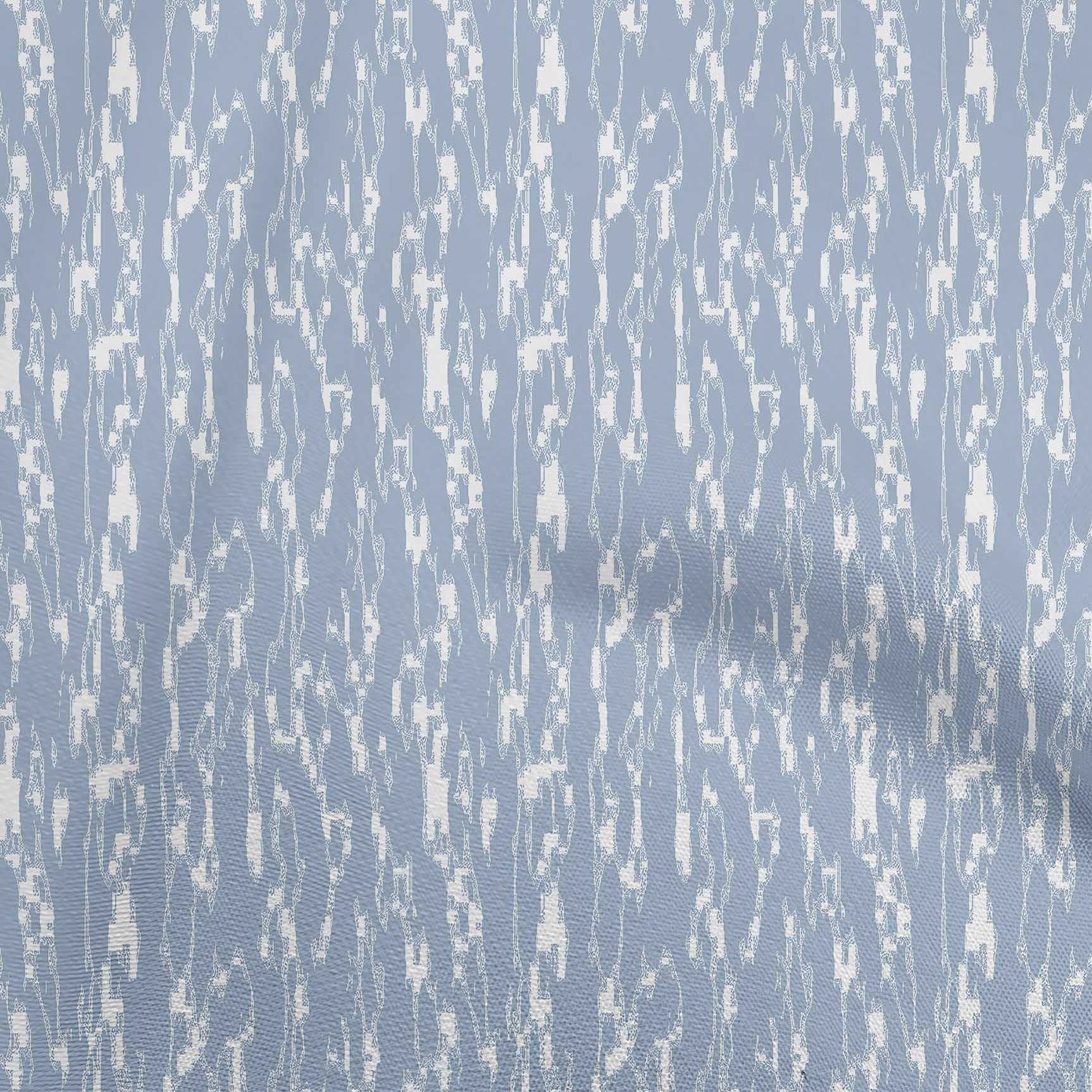 oneOone Georgette Viscose Fabric - Grayish Blue Abstract Print - 42 Inch Wide Sewing Material by The Yard for DIY Clothing, Dresses & Home Decor Projects