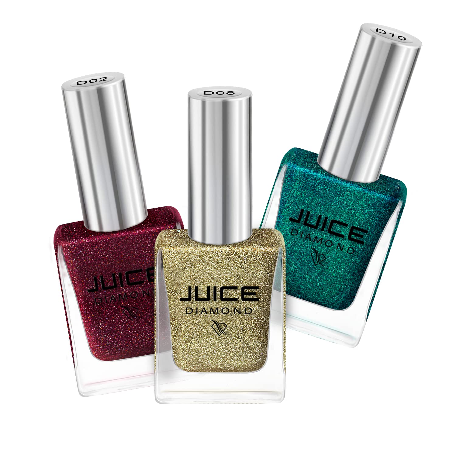 JUICE Quick-Dry Long-Lasting Nail Polish Set - Chip Resistant, High Gloss Gel Finish, F&D Approved Colors - 3-in-1 Combo with 12 Colors & 1 Remover for Salon-Quality Manicures at Home