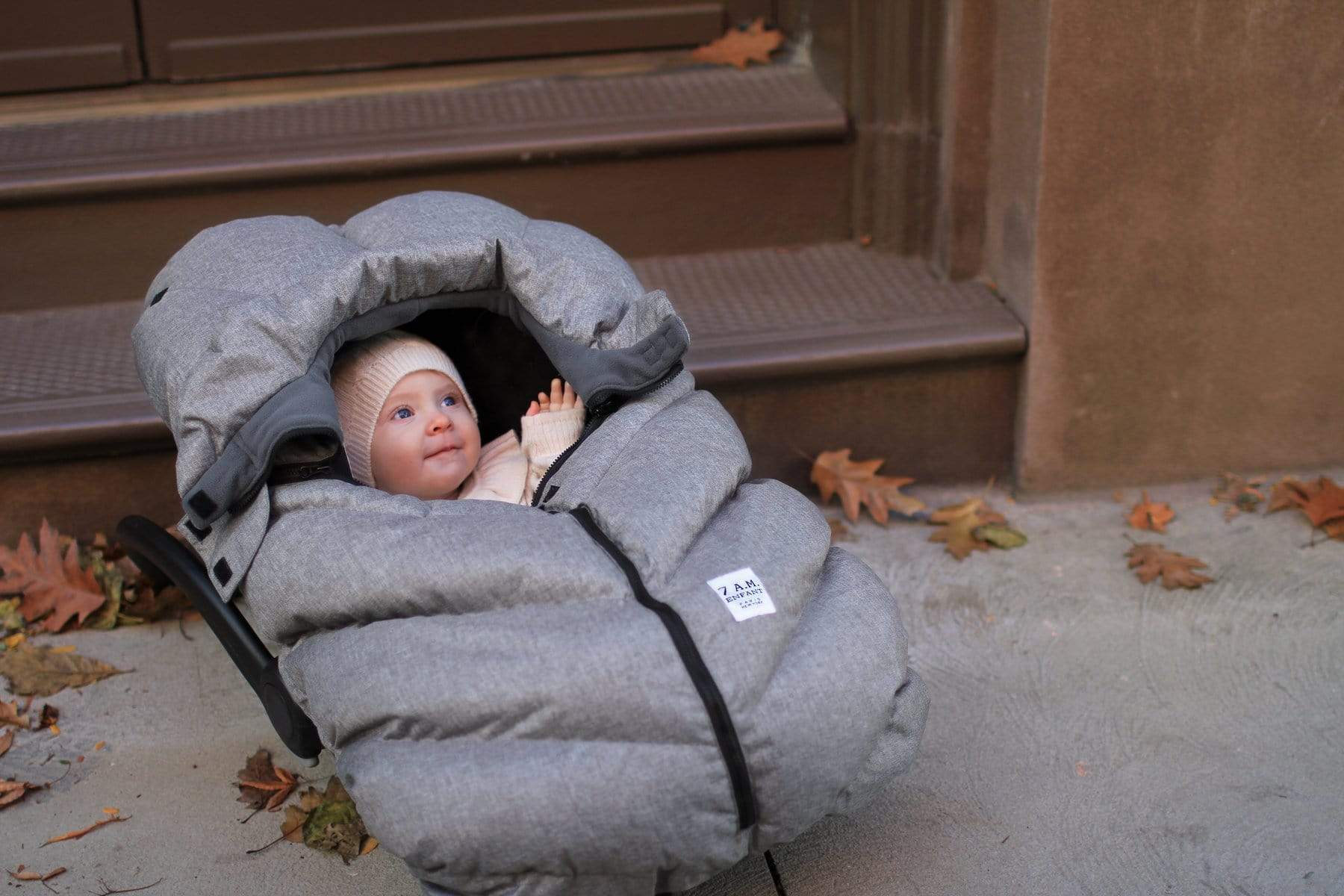 7AM Enfant Baby Car Seat Cocoon for Infants 0-12 Months - Soft & Warm Winter Car Seat Cover for Safe & Cozy Travel