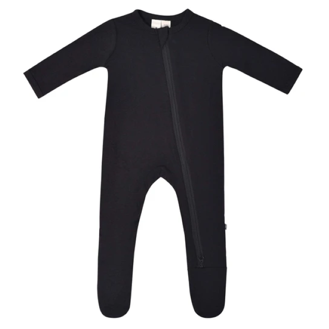 Kyte Baby Zippered Footie Pajamas for Infants & Toddlers - Soft Organic Cotton Sleepwear in Midnight Blue - Perfect for Nursery, Bedtime & Snuggling