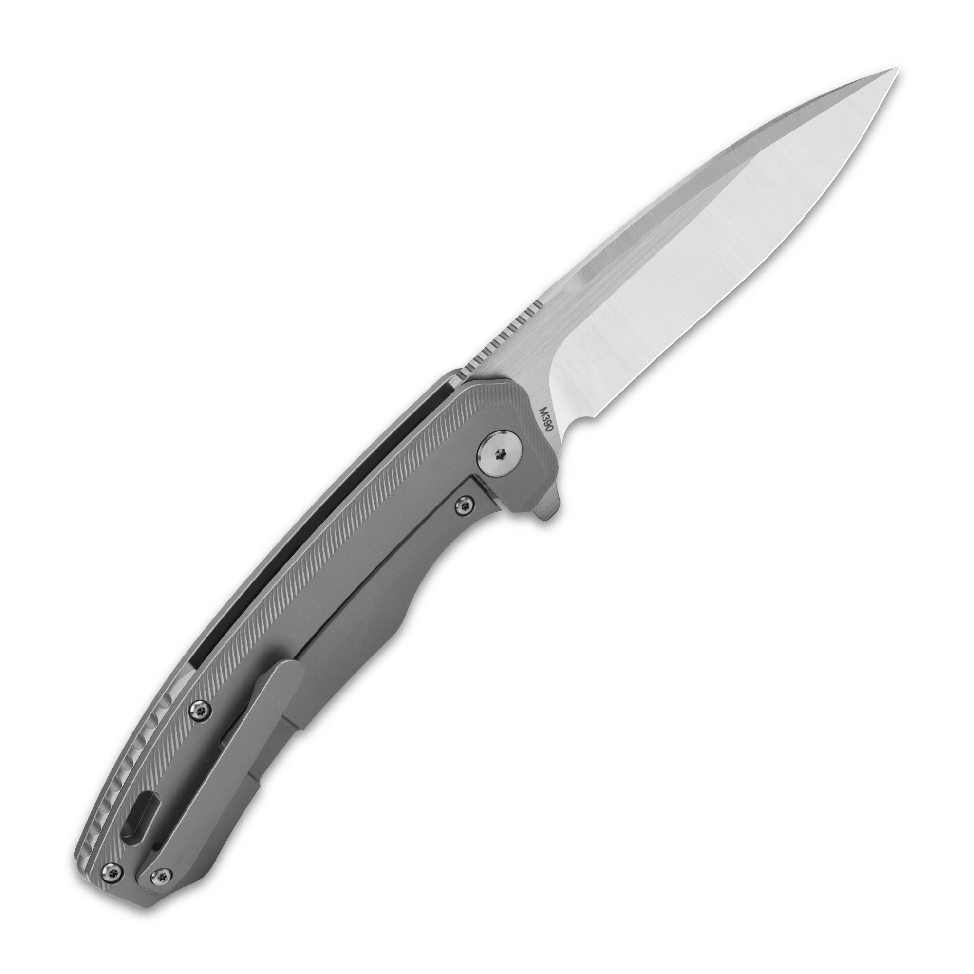 Premium QSP Woodpecker Frame Lock Pocket Knife - Böhler M390 Stainless Steel Blade & Titanium Handle - Perfect for EDC, Camping, Hunting and Outdoor Adventures