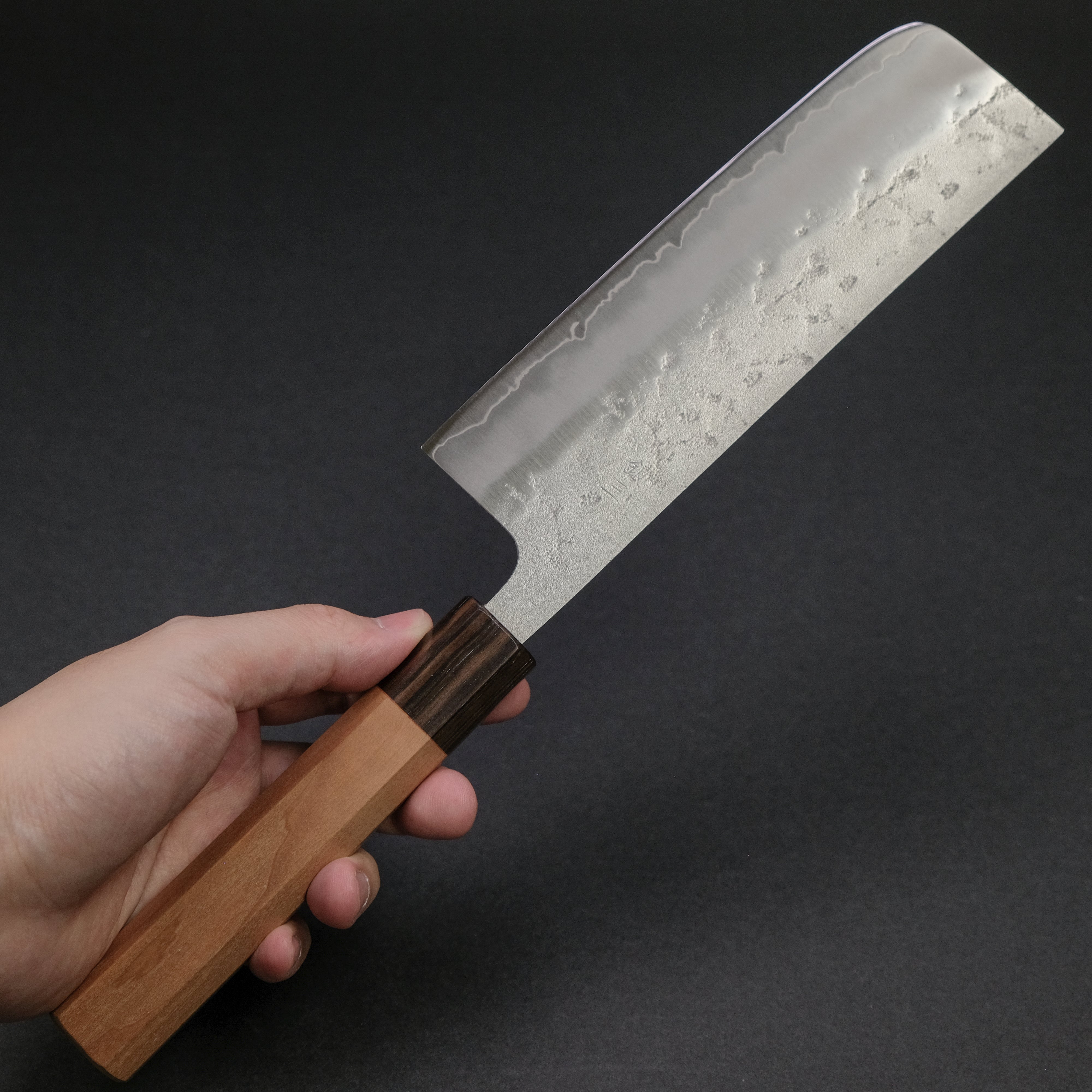 Hitohira Futana S3 Nashiji Nakiri Japanese Chef Knife 165mm - Premium Cherry Wood Handle - Perfect for Slicing Vegetables & Herbs - Ideal for Home Cooks & Professional Chefs