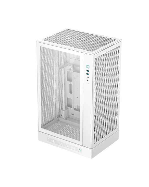 DeepCool CH270 Digital ITX PC Case - Compact Mini Tower for Gaming & Home Office (Black/White) | Perfect for Small Spaces & High-Performance Builds