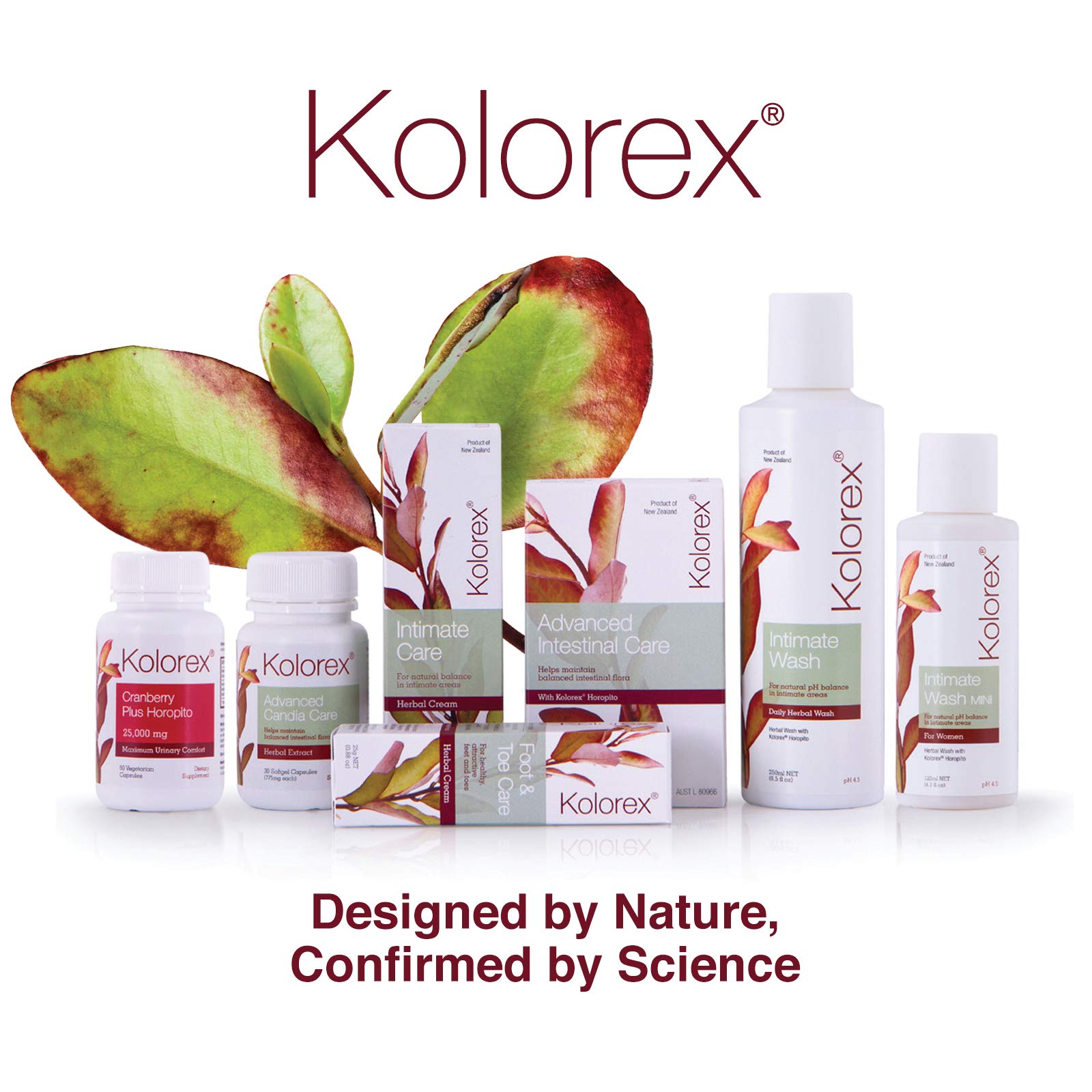 Kolorex Intimate Wash - pH-Balanced Daily Feminine Hygiene with New Zealand Horopito Herbs (250ml) | Gentle Cleansing for Women's Intimate Care & Freshness