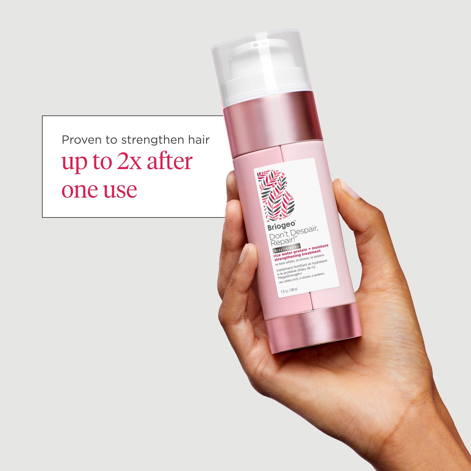 Rice Water Protein Hair Treatment for Repair & Moisture – Strengthens & Nourishes Damaged Hair – Perfect for Dry, Brittle Hair & Split Ends Repair