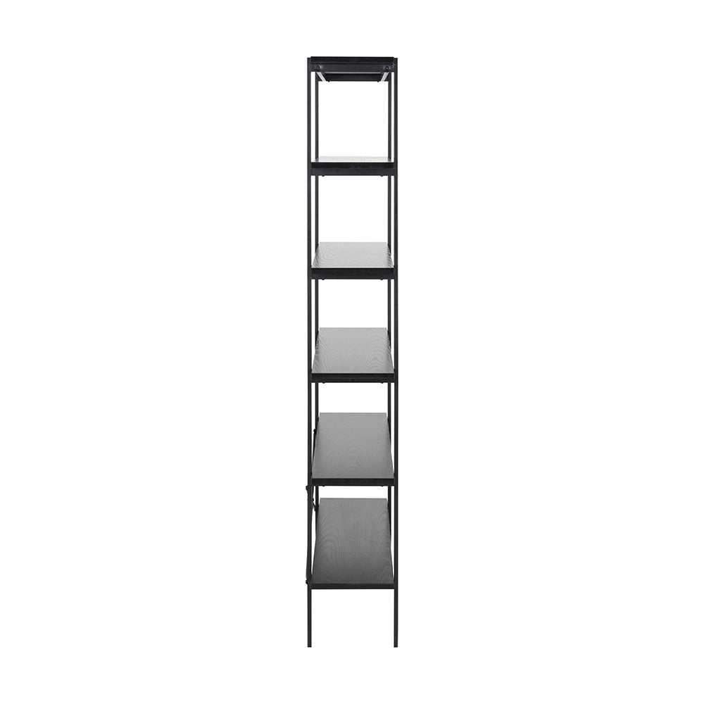 KREMAN 37-Inch Black Metal Shelving Unit - Heavy Duty Storage Shelf for Garage, Kitchen, Office & Closet Organization