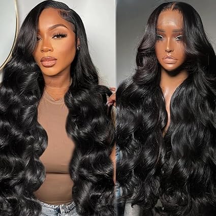 24 Inch Body Wave Lace Front Wigs Human Hair - 13x4 Glueless Pre-Plucked Frontal Wig 150% Density with Baby Hair for Women | Natural Look for Daily Wear, Parties & Cosplay