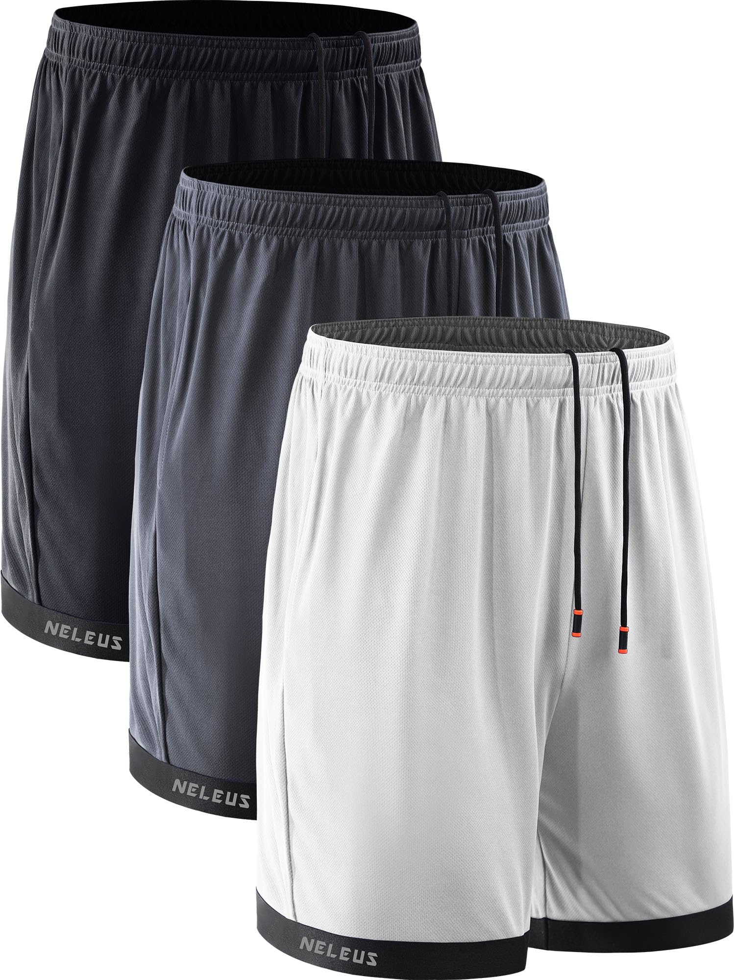 NELEUS Men's Lightweight Workout Athletic Shorts with Pockets - Breathable Quick-Dry Gym Running Basketball Training Shorts for Men - Perfect for Workouts, Jogging & Casual Wear