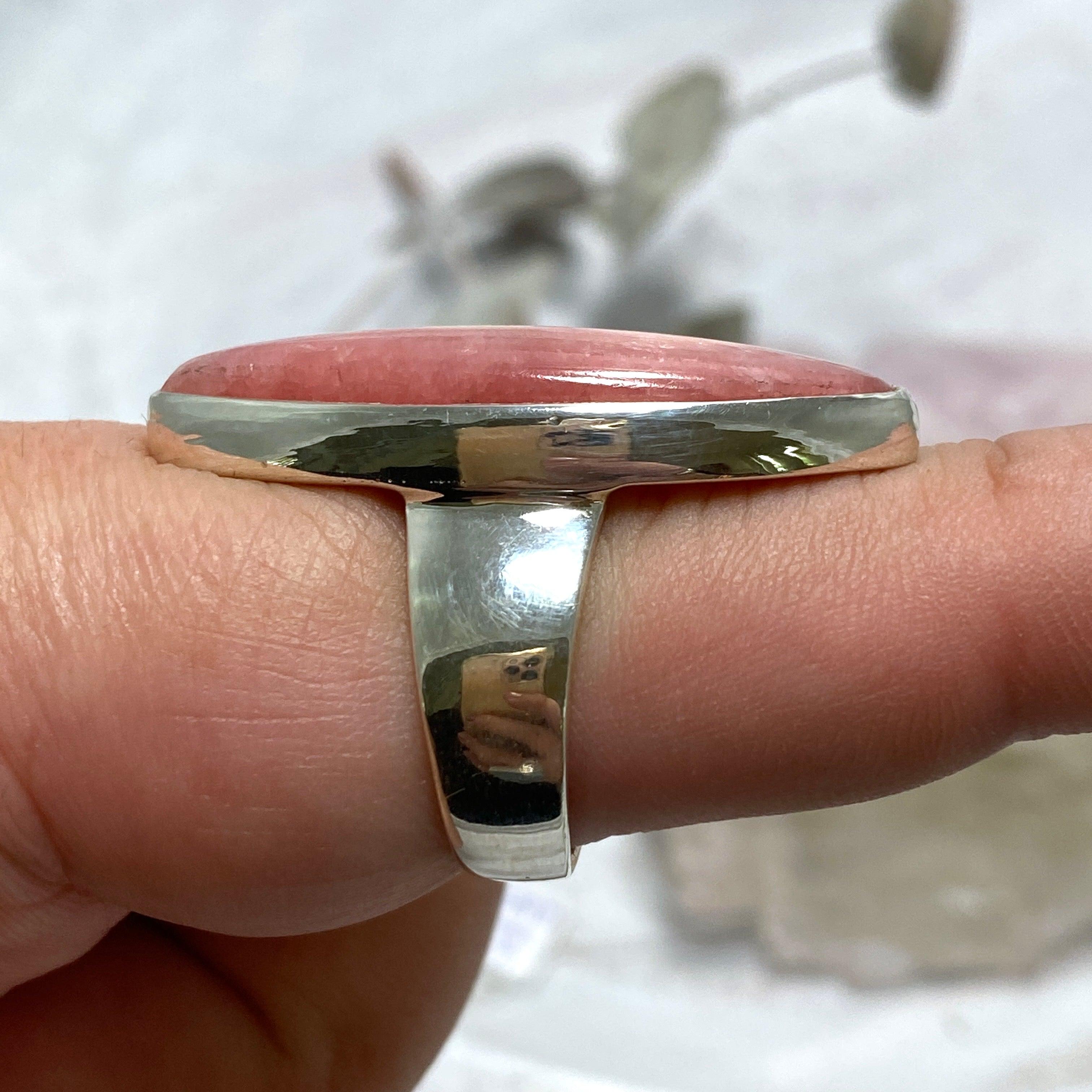 Rhodochrosite Marquise Ring Size 9 - KRGJ2117 | Elegant Gemstone Jewelry for Women, Perfect for Weddings, Anniversaries & Special Occasions