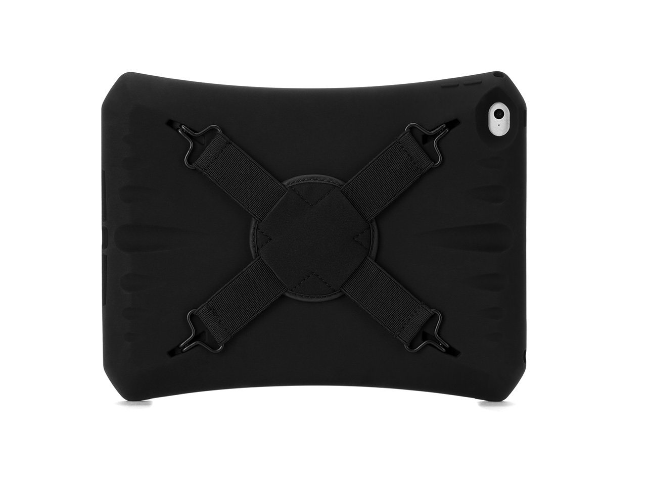 iPad Air 2 Case - Survivor Crossgrip Protective Gaming Cover with Hand Strap (Black) | Shockproof & Anti-Slip Design for Gaming, Travel & Outdoor Use