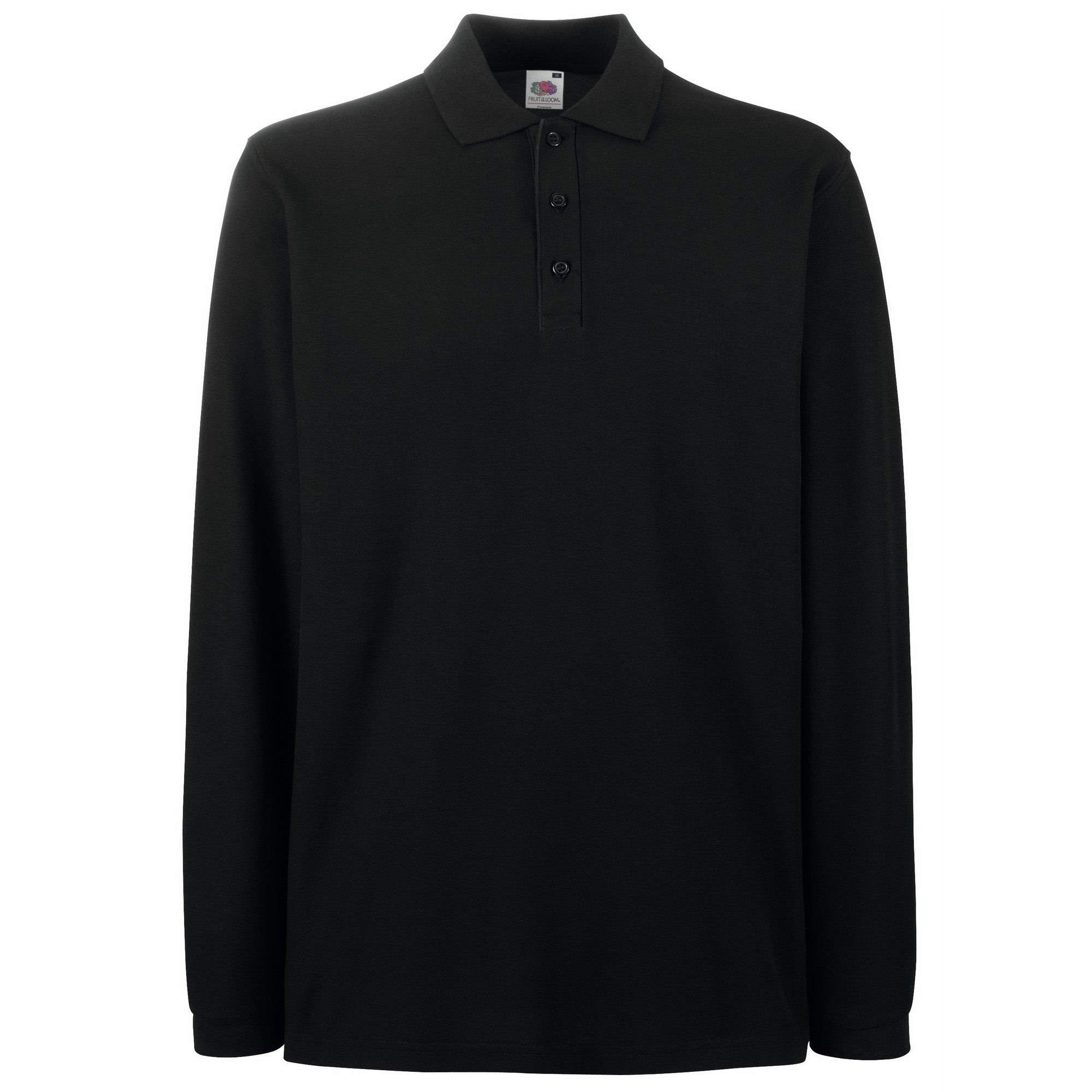 Fruit of The Loom Men's Premium Long Sleeve Polo Shirt - Comfortable Cotton Work Shirt for Business Casual & Office Wear