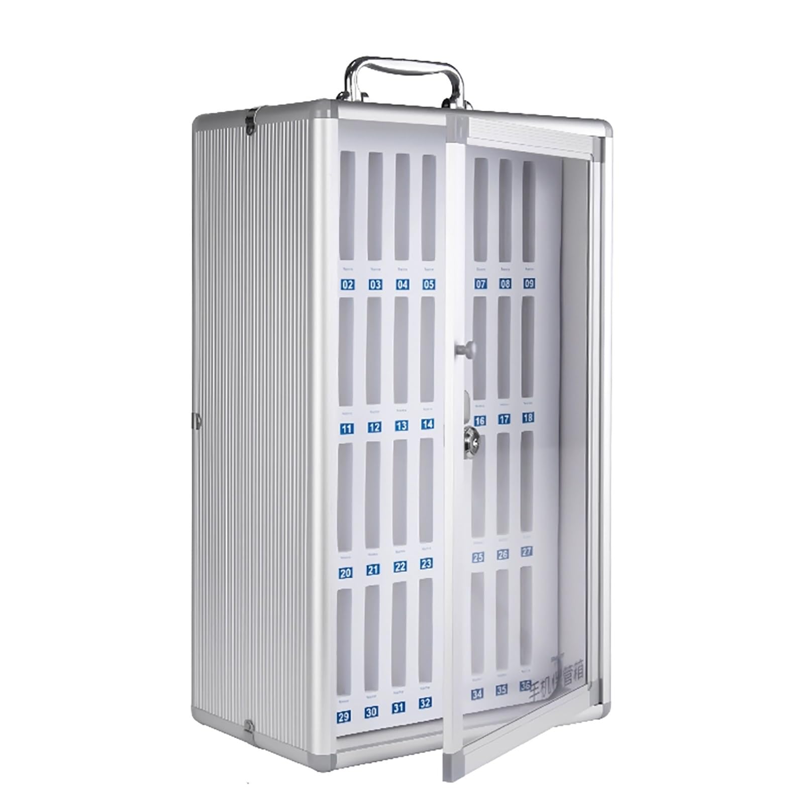36-Slot Wall Mounted Cell Phone Storage Cabinet with Lock & Keys - Secure Phone Holder for Classroom, Office, Exam, Library & Gym - Organize & Protect Devices Safely