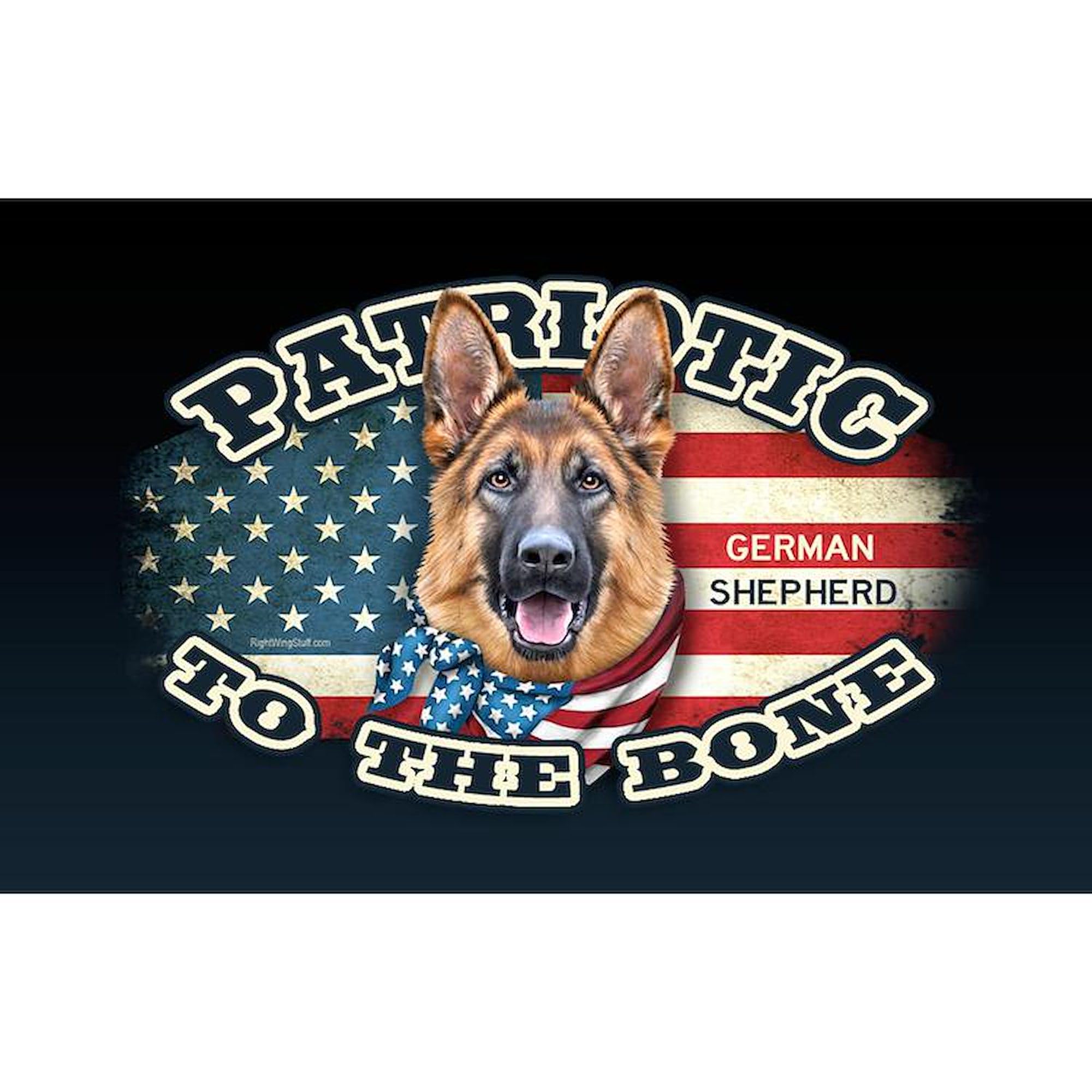 Patriotic German Shepherd Oval Car Magnet - Euro Oval Bumper Magnet for Cars, Trucks & Vehicles - Show Your Love for Dogs While Driving