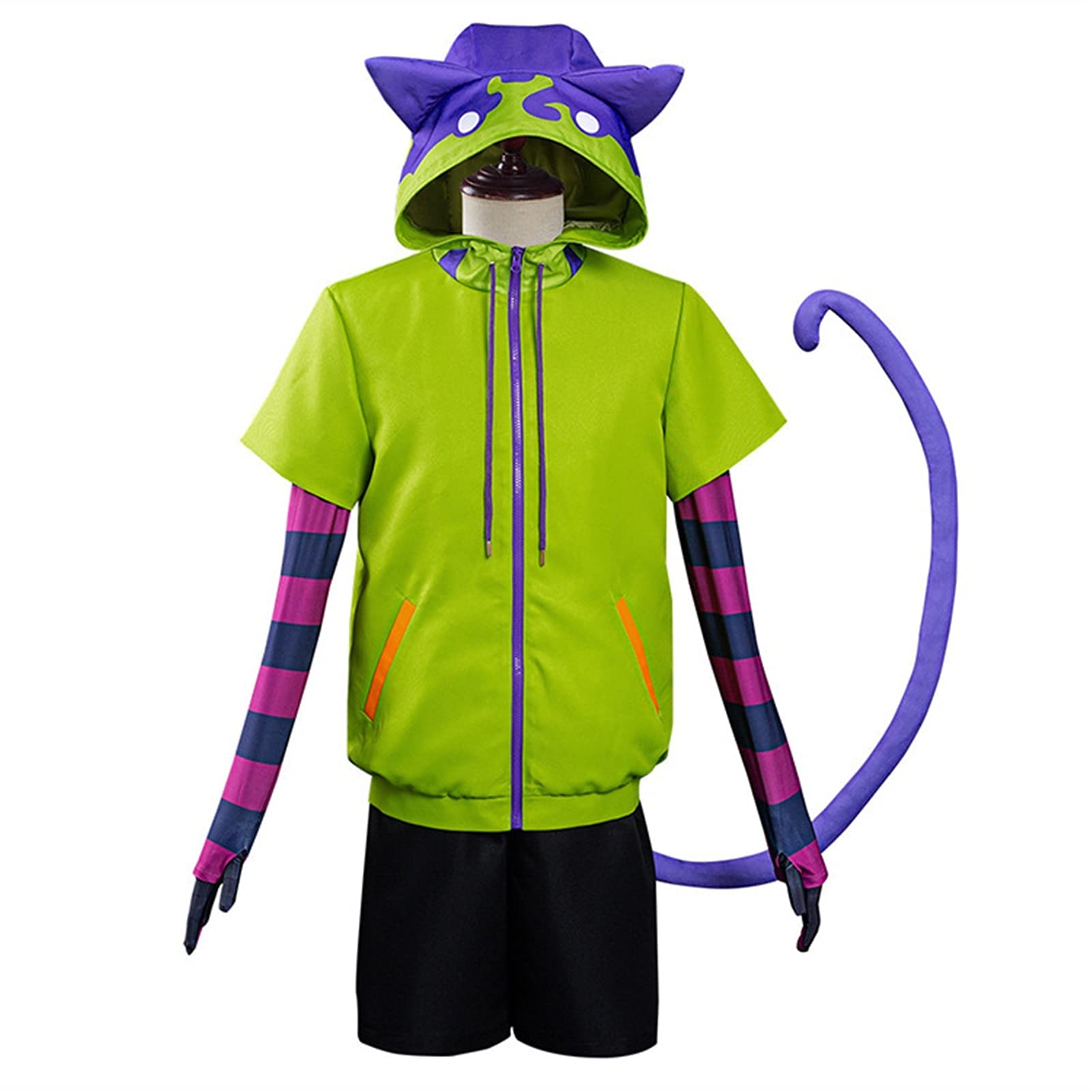 Miya Anime Cosplay Hoodie - SK8 The Infinity Costume Set with Cat Ears & Tail for Adults | Halloween, Comic Con, Cosplay Events