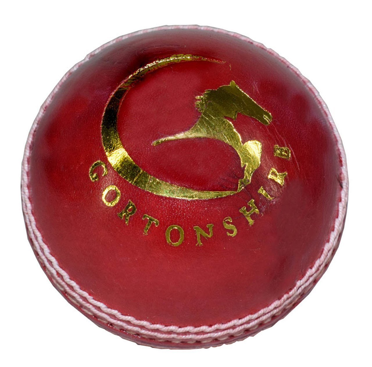 Gortonshire Practice Cricket Ball - Red Alum Tanned Leather for Training & Matches | Perfect for Cricket Practice Sessions & Team Sports