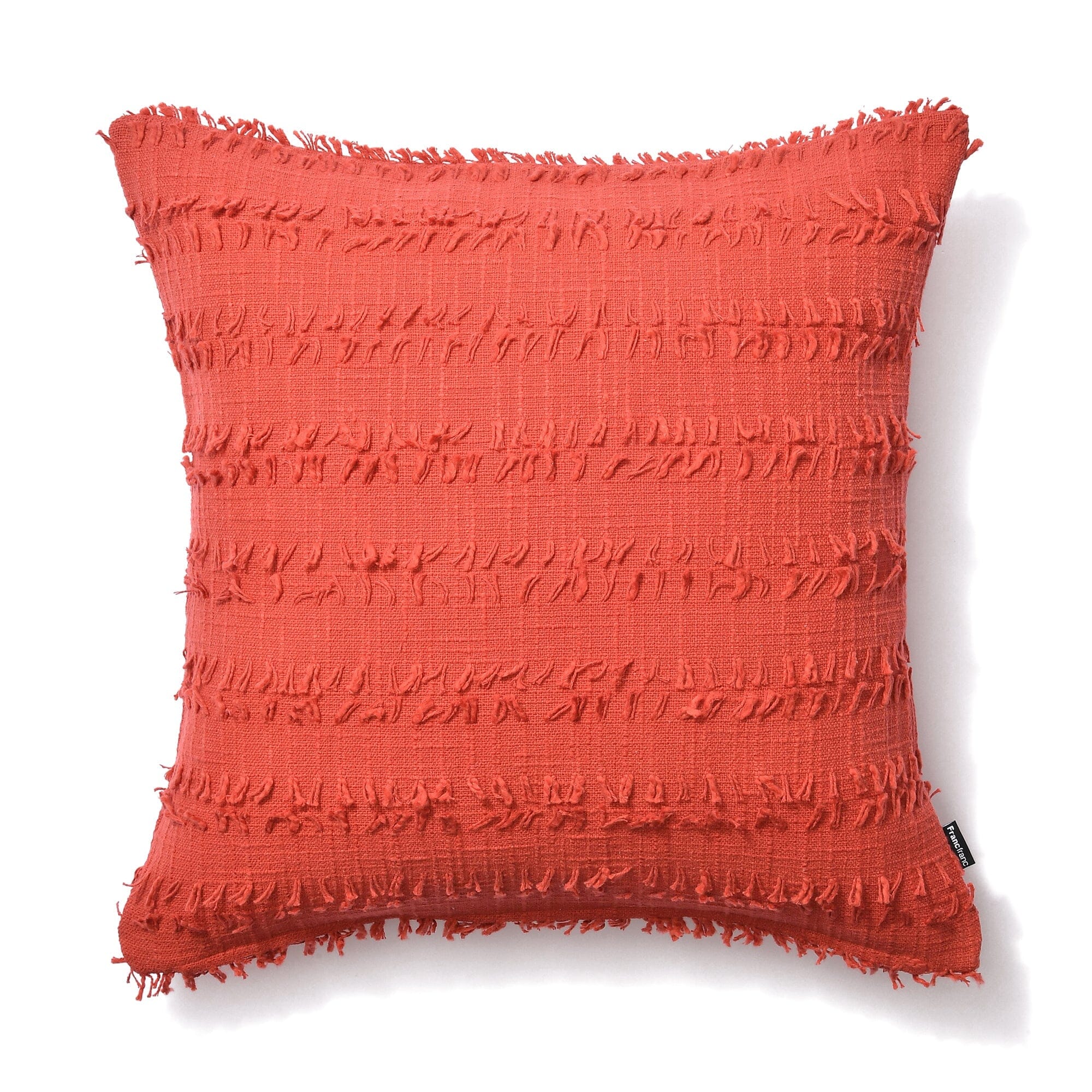 Premium Jacquard Cushion Cover 18x18 Inches - Soft Orange Decorative Pillow Case for Sofa, Bed & Home Decor - Luxury Textured Throw Pillow Cover for Living Room, Bedroom & Office
