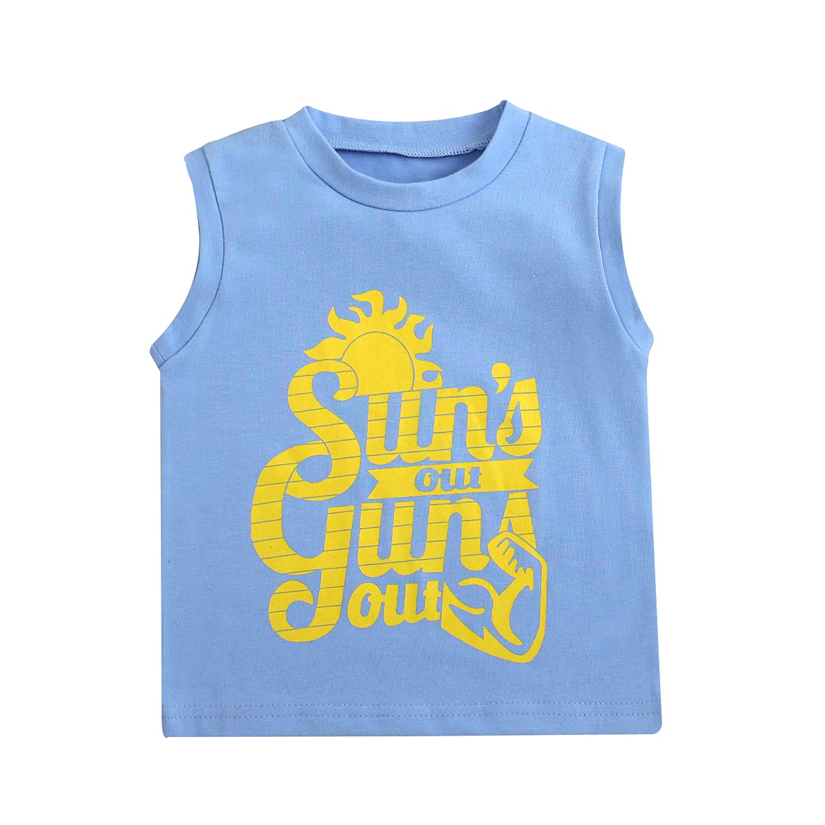 Kids Sleeveless Tank Top - Sun's Out Guns Out for Summer Play