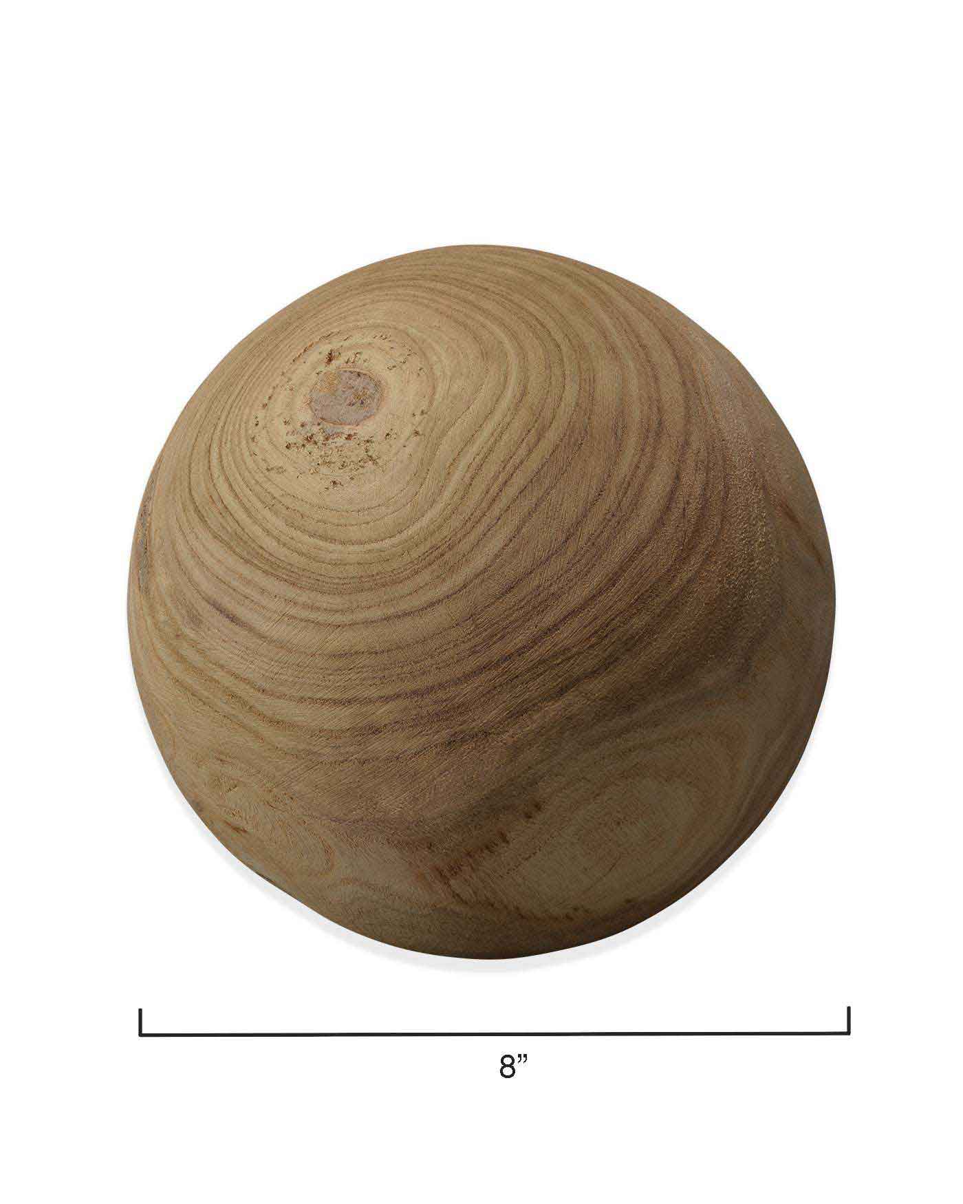 Premium Malibu Wood Balls Set of 3 - Natural Wooden Spheres for Home Decor, Table Centerpiece, and DIY Crafts - Perfect for Coastal, Boho, and Farmhouse Style Interiors