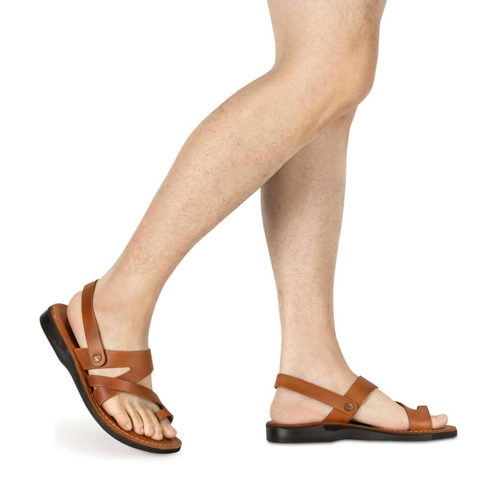 Benjamin Men's Leather Slingback Sandals - Comfortable Casual Summer Shoes for Beach, Travel & Outdoor Activities
