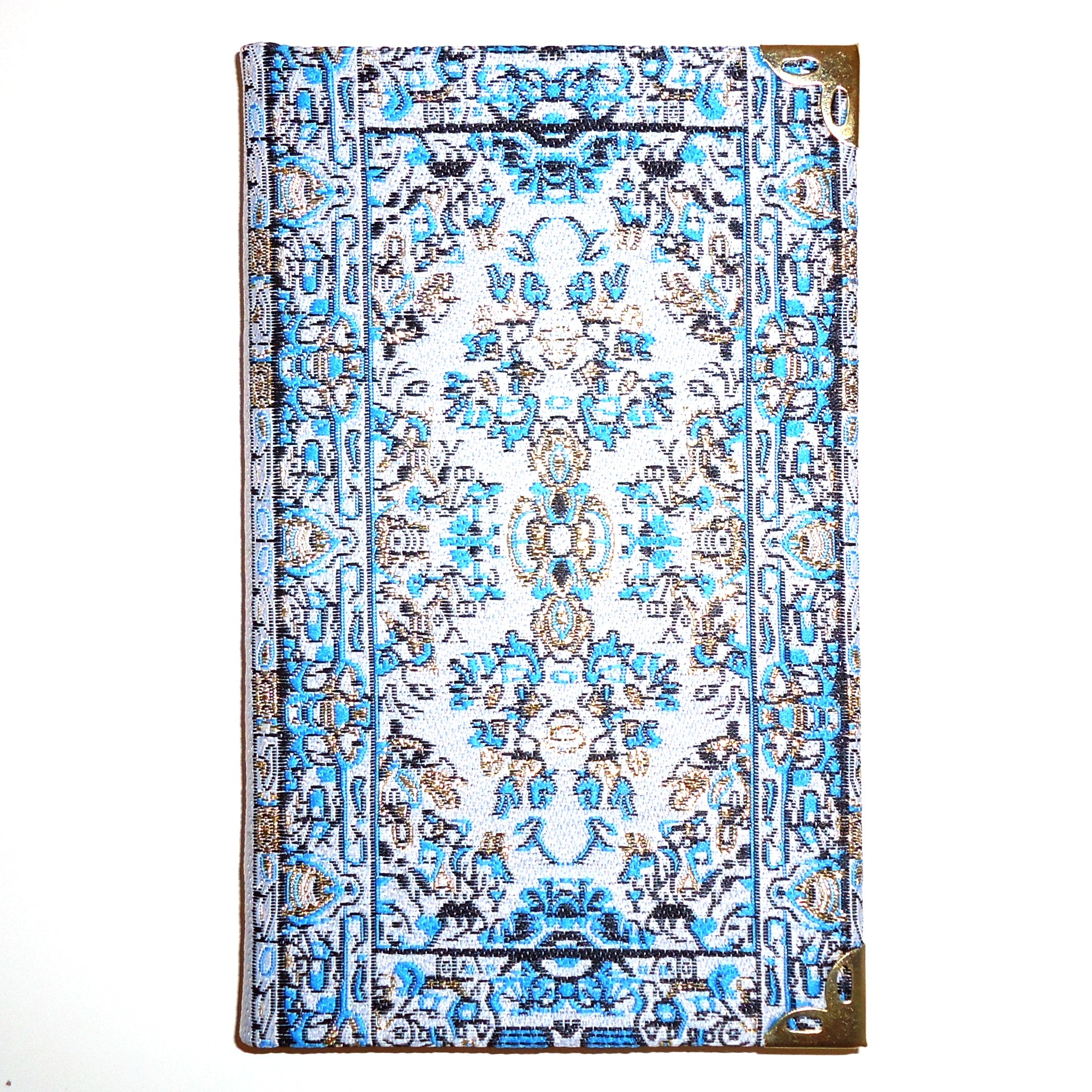 Premium Fabric Pocket Journal - Turquoise Blue Handmade Notebook for Writing, Sketching & Travel - Perfect Gift for Writers & Artists