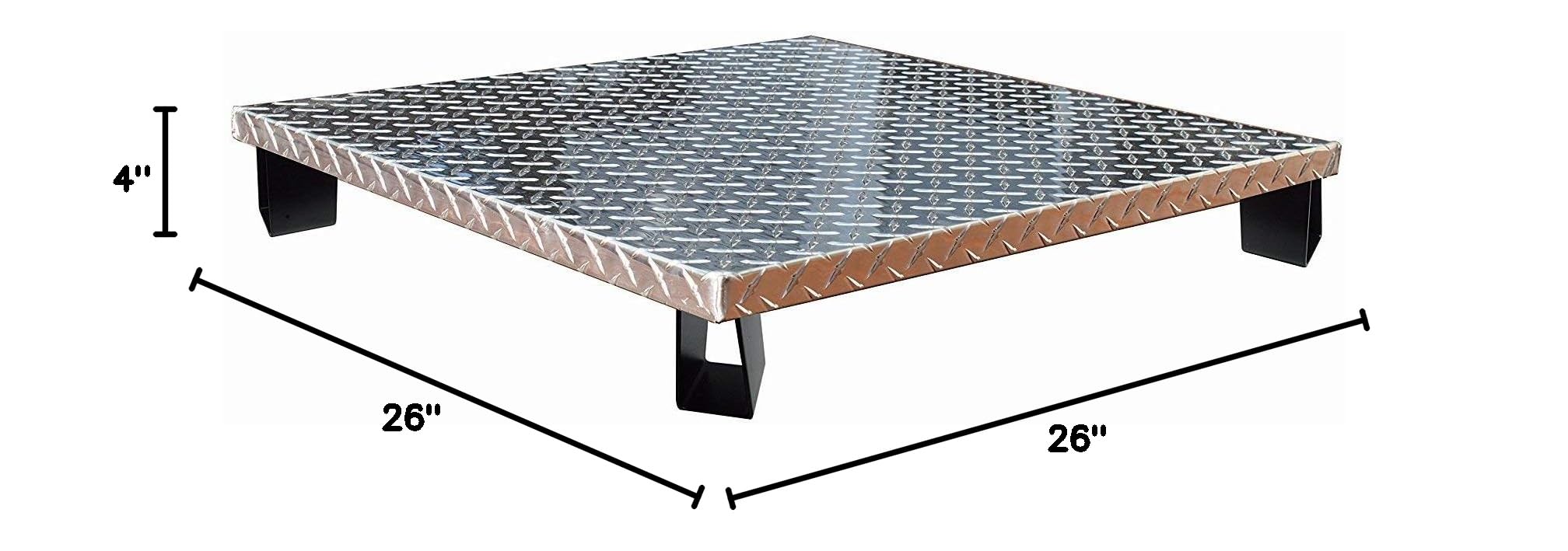Deck Defender & Grass Guard - Fire Pit Base & Heat Shield - Polished Metal Fireproof Pad for Under Fire Pit - Heat Resistant Protector for Deck, Grass, Patio - Protect Surfaces from Heat Damage - Perfect for Backyard, Camping & Outdoor Gatherings