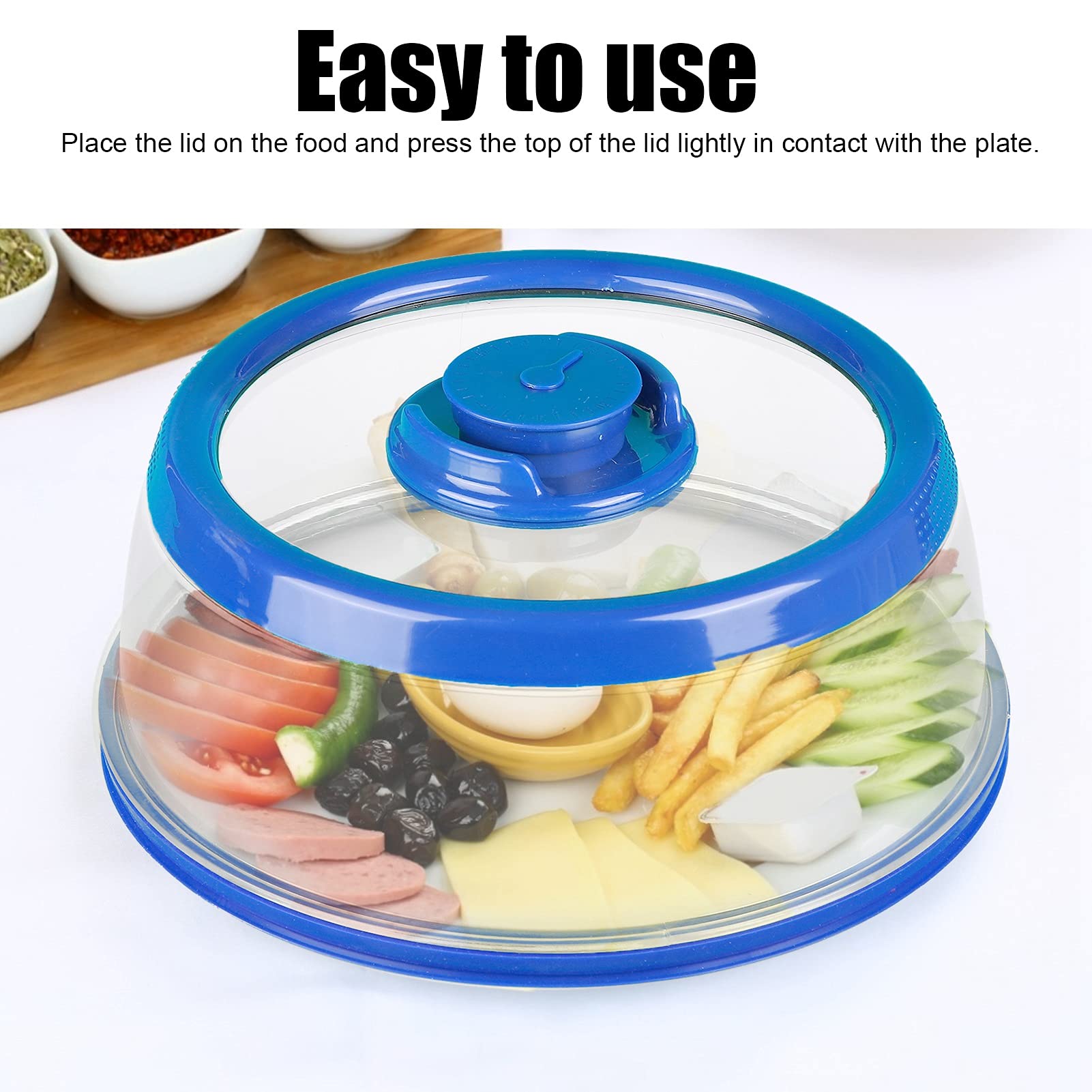 Restokki Vacuum Food Sealer Container Lid - Airtight Kitchen Storage with Freshness-Keeping Film for Meal Prep, Leftovers & Sous Vide Cooking