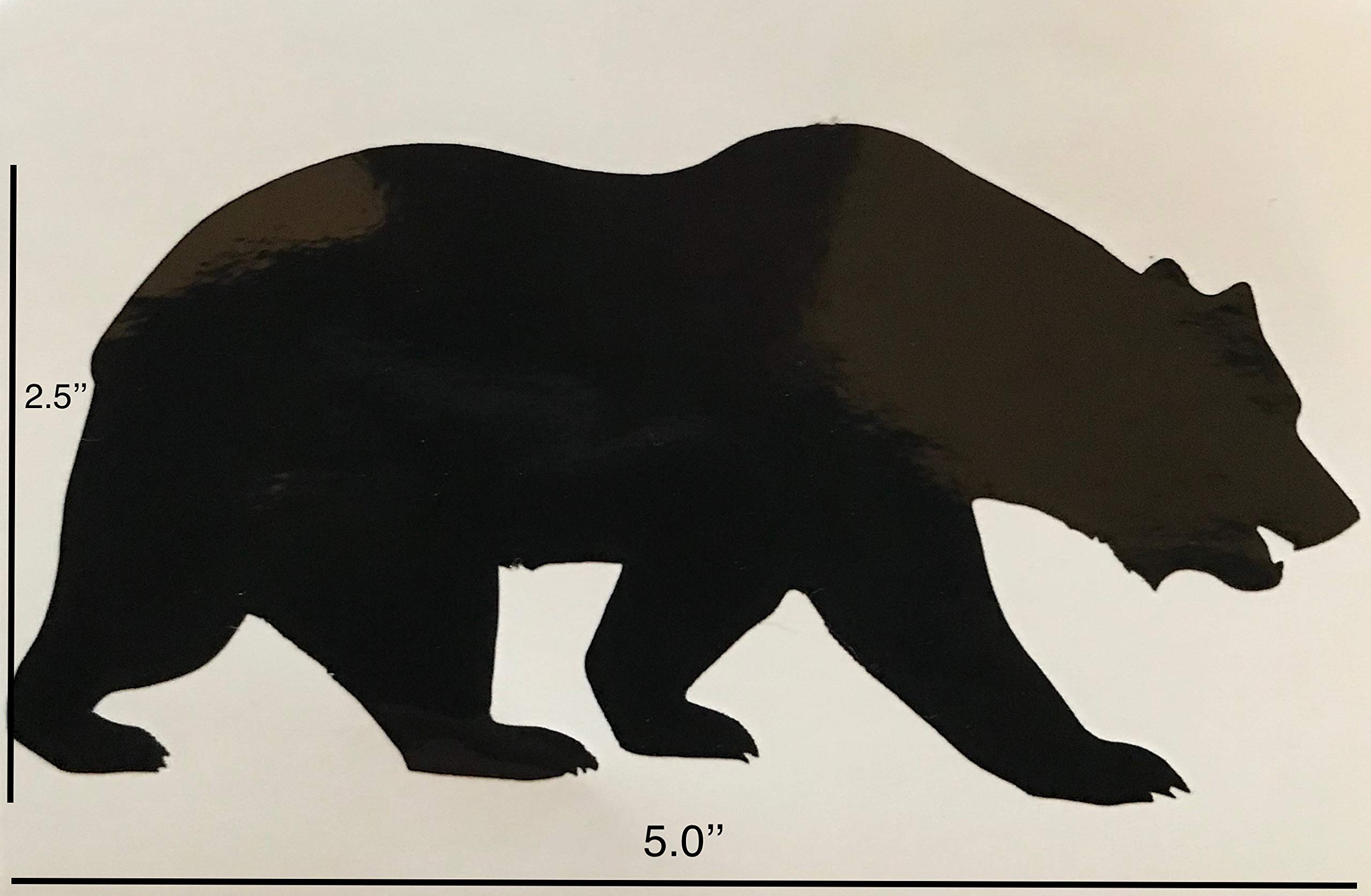 Retractable Screen Door Decors - 5-Pack Safety Decals for Windows & Doors - Child & Pet Protection - Bird Alert Stickers - Bear Design (Black) - Perfect for Homes, Schools & Daycares