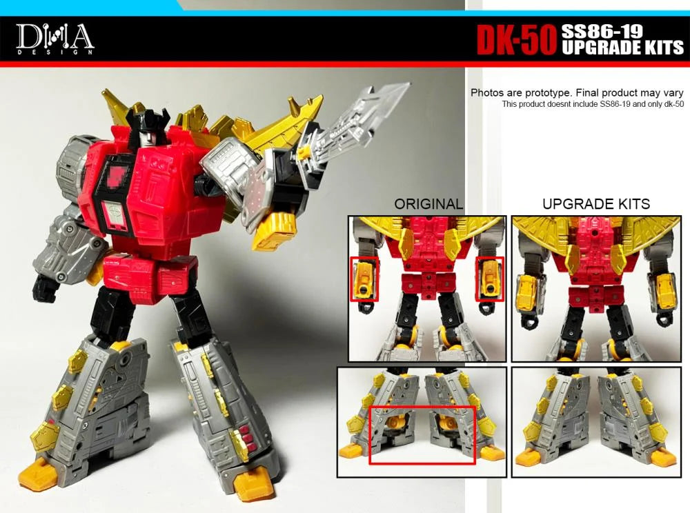 DNA Design DK 50 Upgrade Kit for SS 86 19 Dinobot Snarl - Transformers Toy Accessories for Collectors & Display Enhancement
