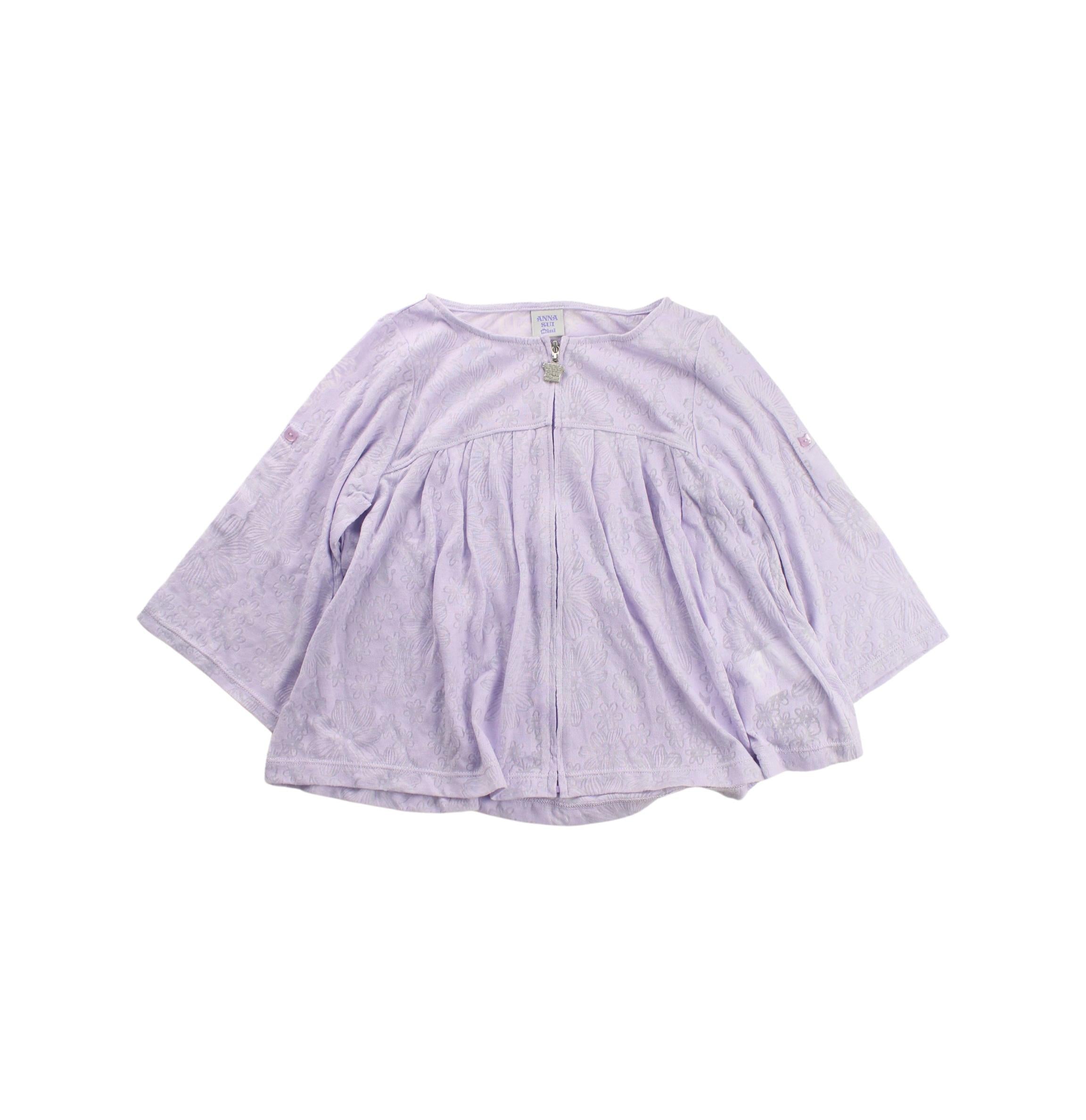 Anna Sui Floral Print Long Sleeve Dress for Girls 3T - Perfect for Birthday Parties, Holidays & Special Occasions