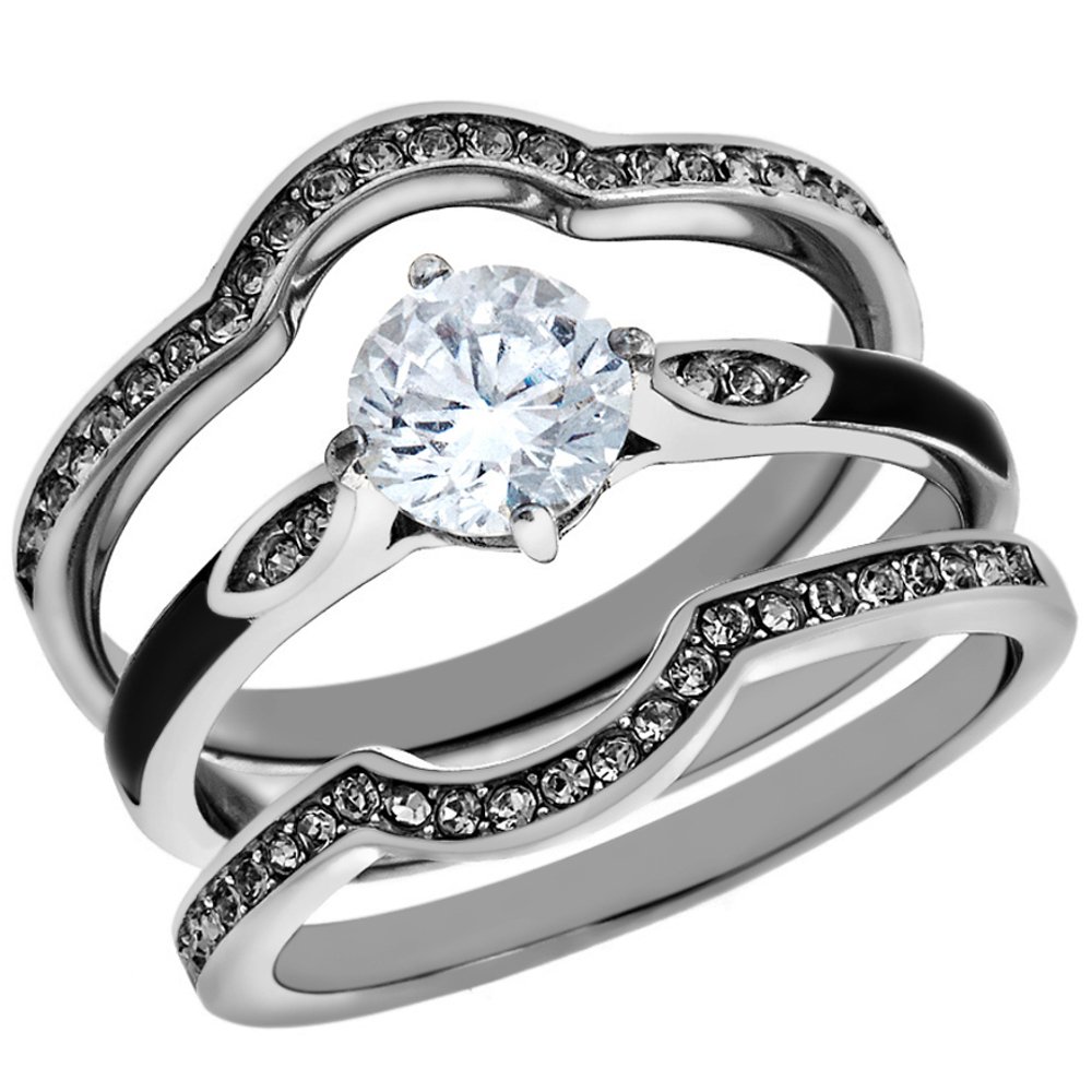 1.1ct Zirconia Wedding Ring Set for Women - Size 5-10 - Elegant Bridal Jewelry